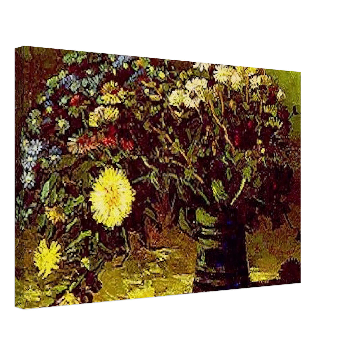 Vincent van Gogh - Vase with Daisies Canvas - 40x60 cm / 16x24 inches-canvas