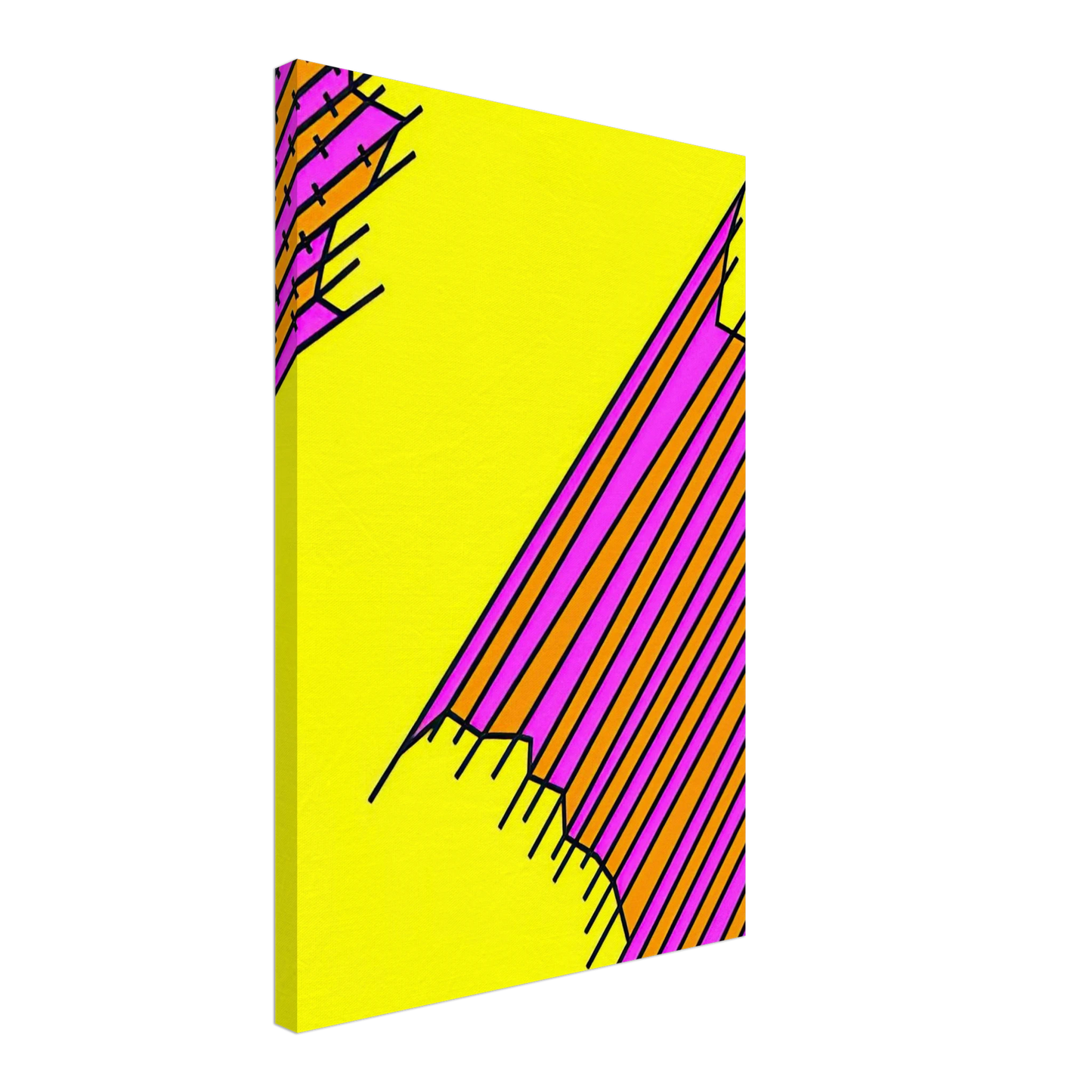 Nicholas Krushenick - Crossover - 1972 Canvas - 70x100 cm / 28x40 inches-canvas