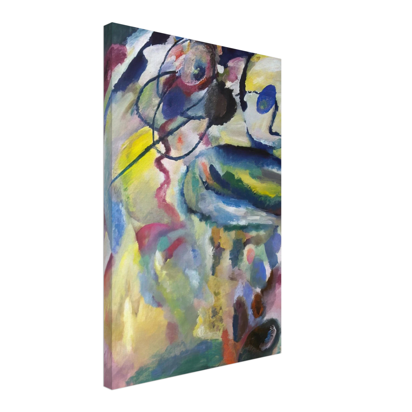 Wassily Kandinsky - PICTURE WITH A CIRCLE 1911 Canvas - 40x60 cm / 16x24 inches-canvas