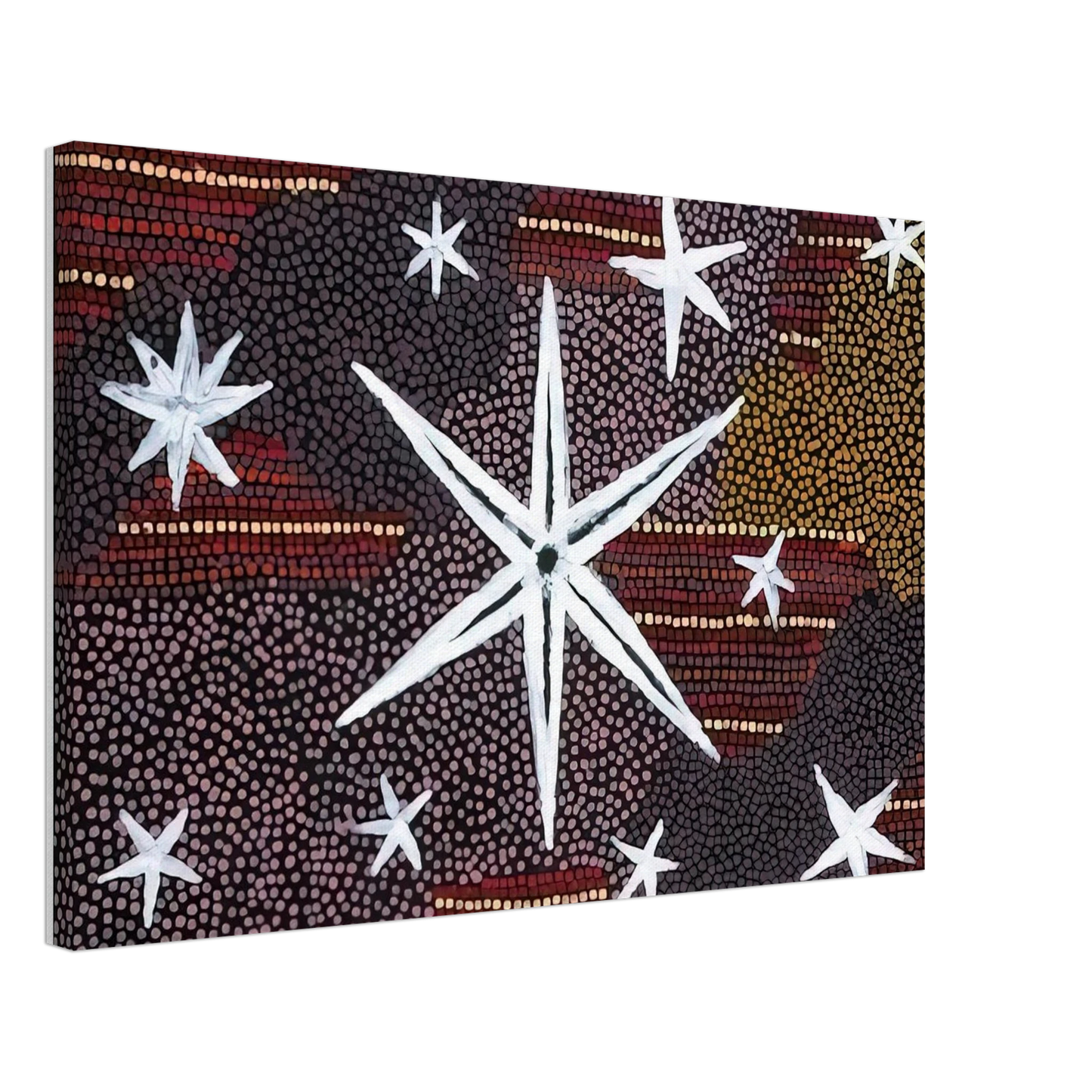 Clifford Possum Tjapaltjarri - Reve Etoile - 2001 Canvas - 70x100 cm / 28x40 inches-canvas