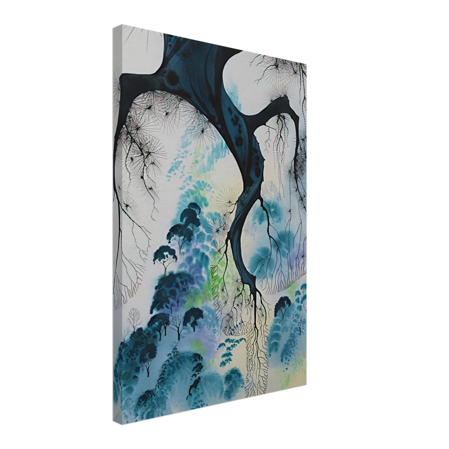 Eyvind Earle - Coastline Canvas - 40x60 cm / 16x24 inches-canvas