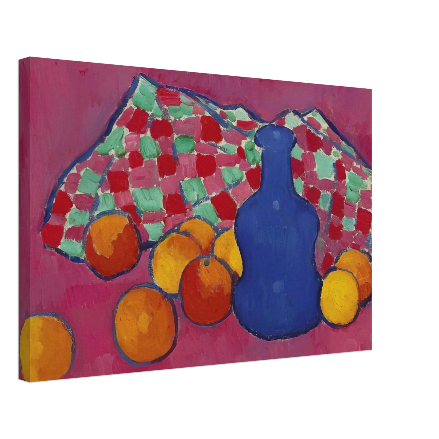 Alexej von Jawlensky - BLAUE VASE MIT ORANGEN 1908 Canvas - 40x60 cm / 16x24 inches-canvas