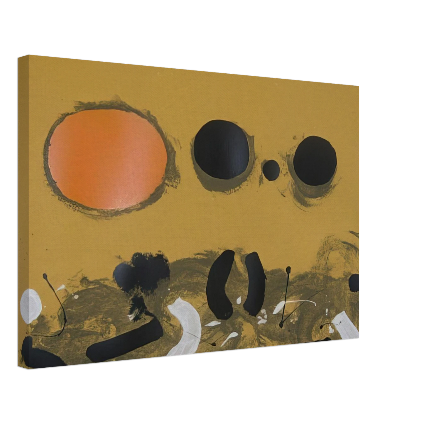 Adolph Gottlieb - Orange Oval - 1972 Canvas - 40x60 cm / 16x24 inches-canvas