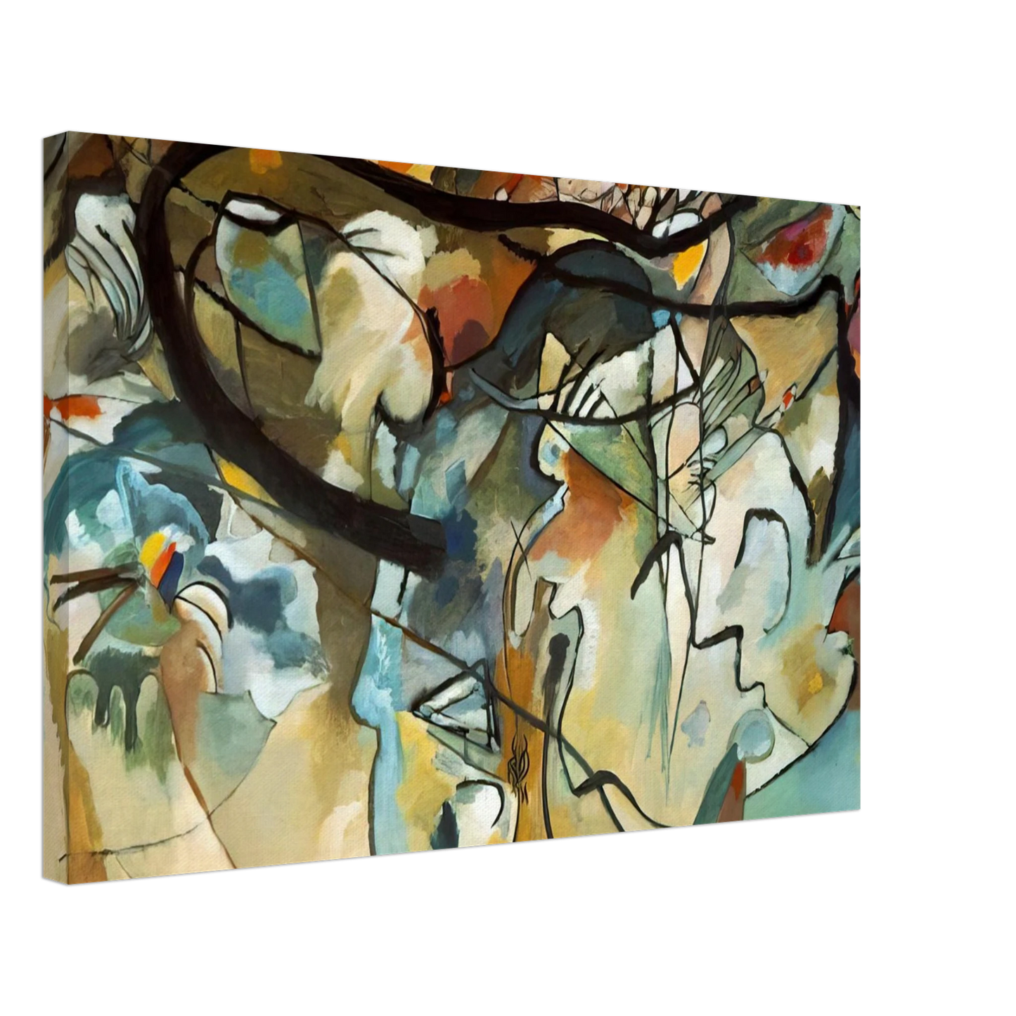 Wassily Kandinsky - COMPOSITION V 1911 Canvas - 40x60 cm / 16x24 inches-canvas