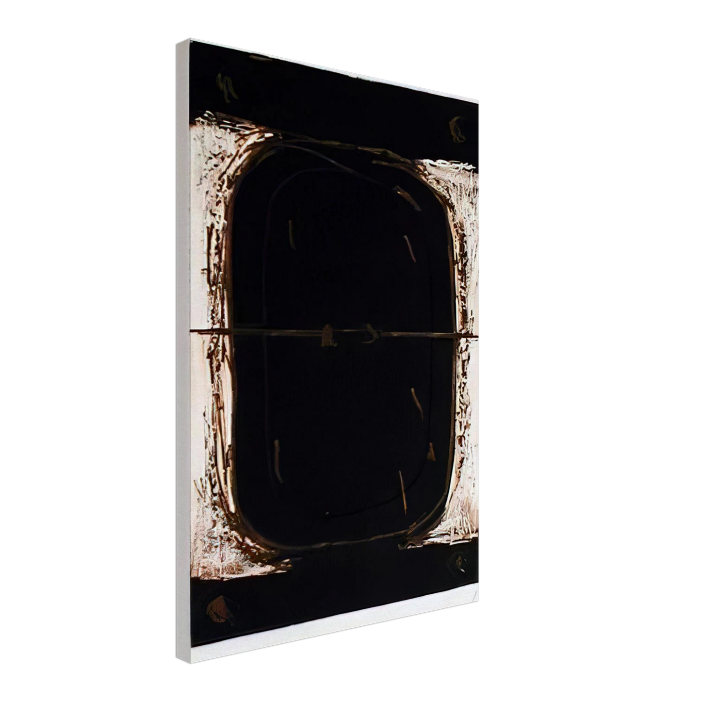 Antoni Tapies - ETCHING IN BROWN AND BURNT SIENNA 1962 Canvas - 70x100 cm / 28x40 inches-canvas