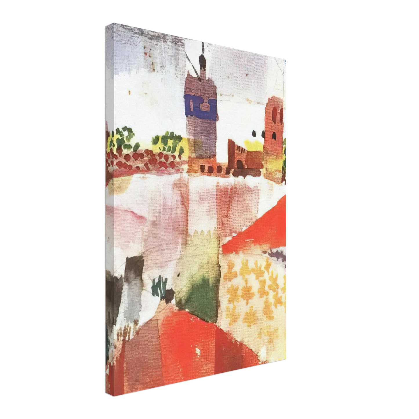 Paul Klee - HAMMAMET WITH MOSQUE 1914 Canvas - 40x60 cm / 16x24 inches-canvas
