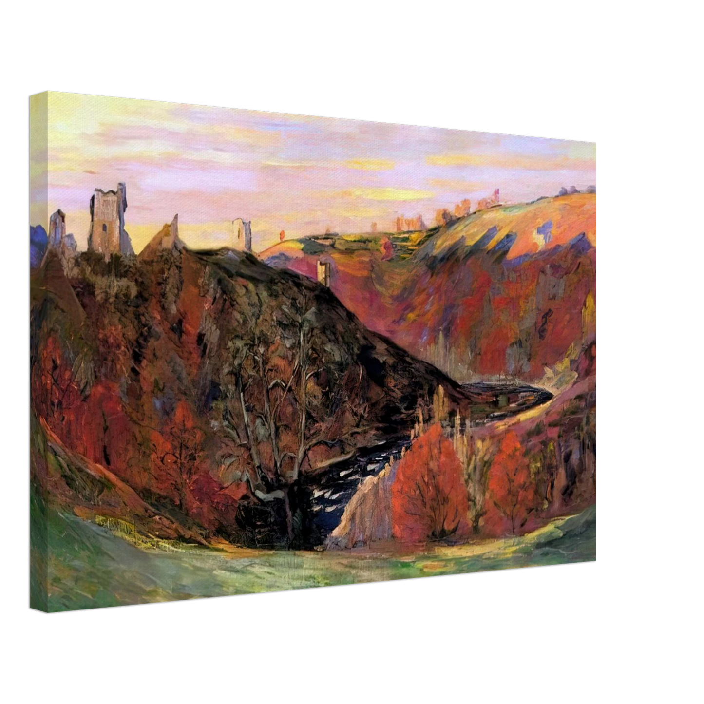 Armand Guillaumin - Sunset in Creuse - 1898 Canvas - 70x100 cm / 28x40 inches-canvas