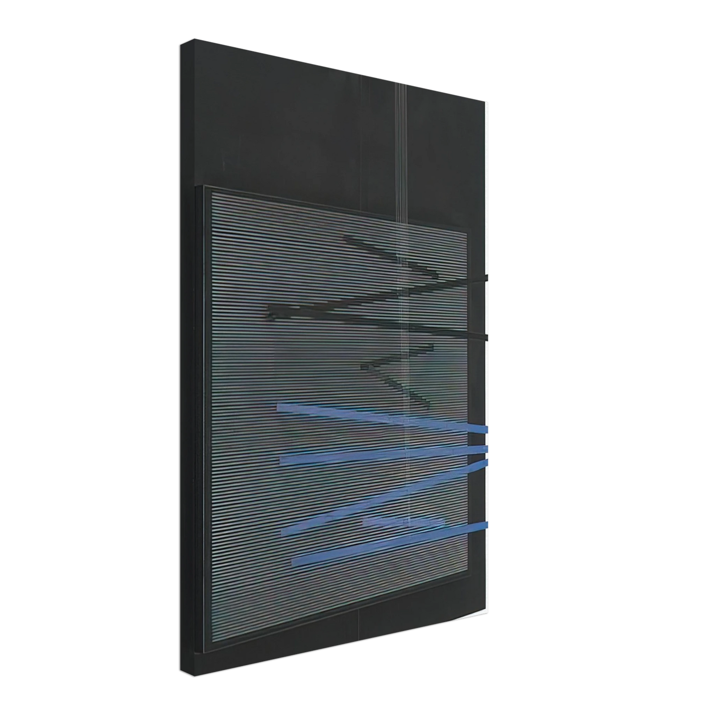 Jesus Rafael Soto - PETITE VIBRATION BRIQUE ET NOIRE 1966 Canvas - 40x60 cm / 16x24 inches-canvas