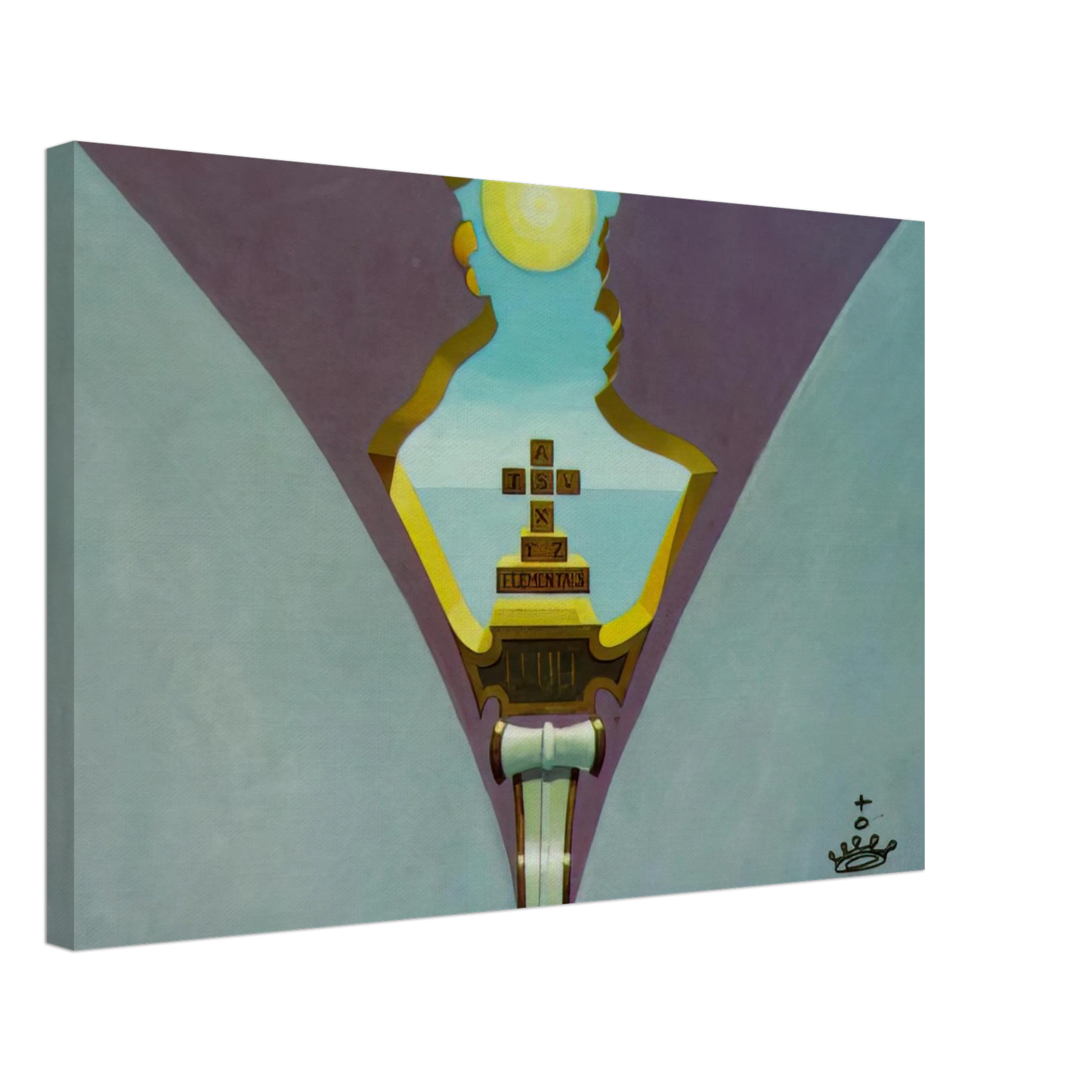 Salvador Dali - HOMAGE TO RAIMUNDUS LULLUS DESIGN FOR A CEILING PAINTING Canvas - 40x60 cm / 16x24 inches-canvas