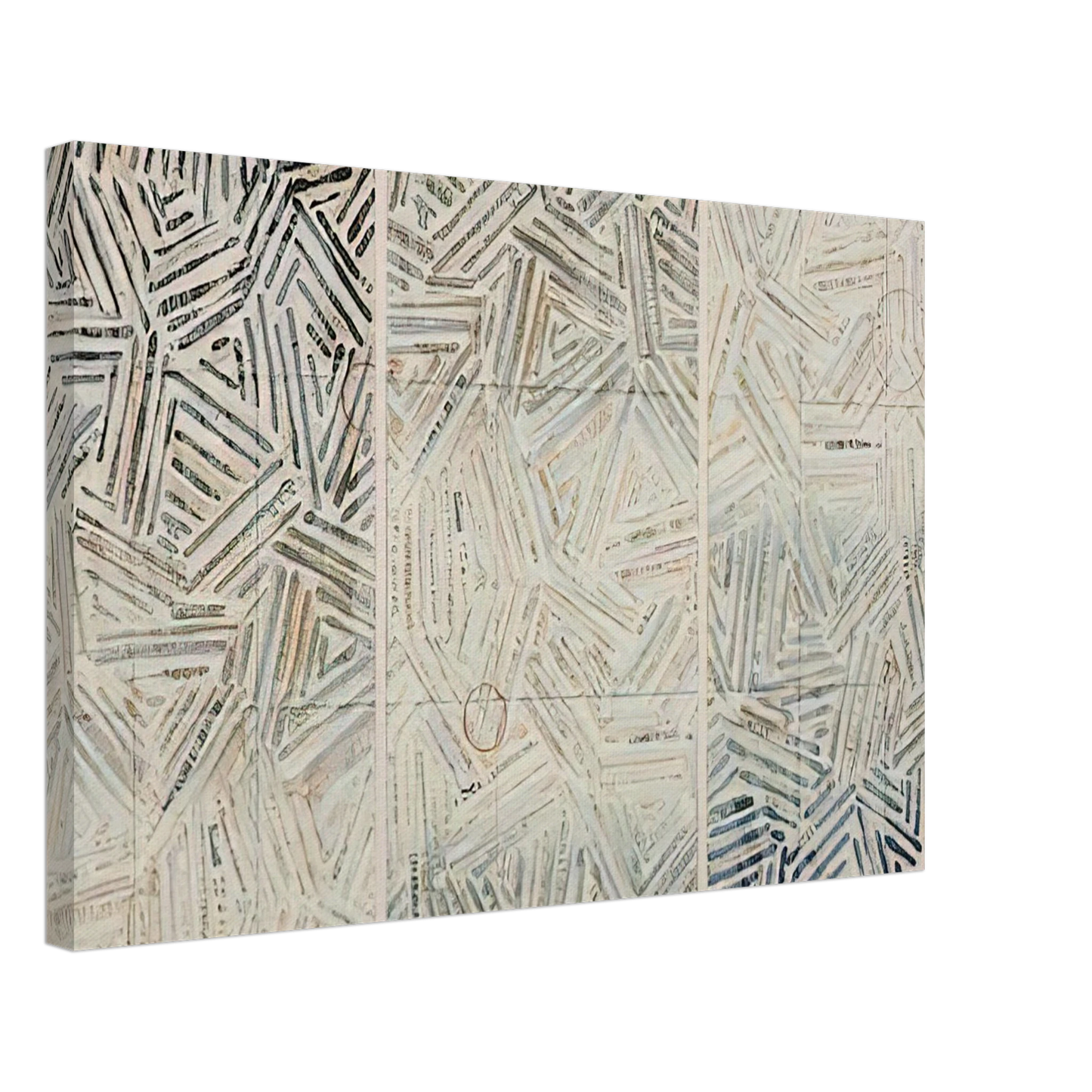 Jasper Johns - BETWEEN THE CLOCK AND THE BED 1989 Canvas - 70x100 cm / 28x40 inches-canvas