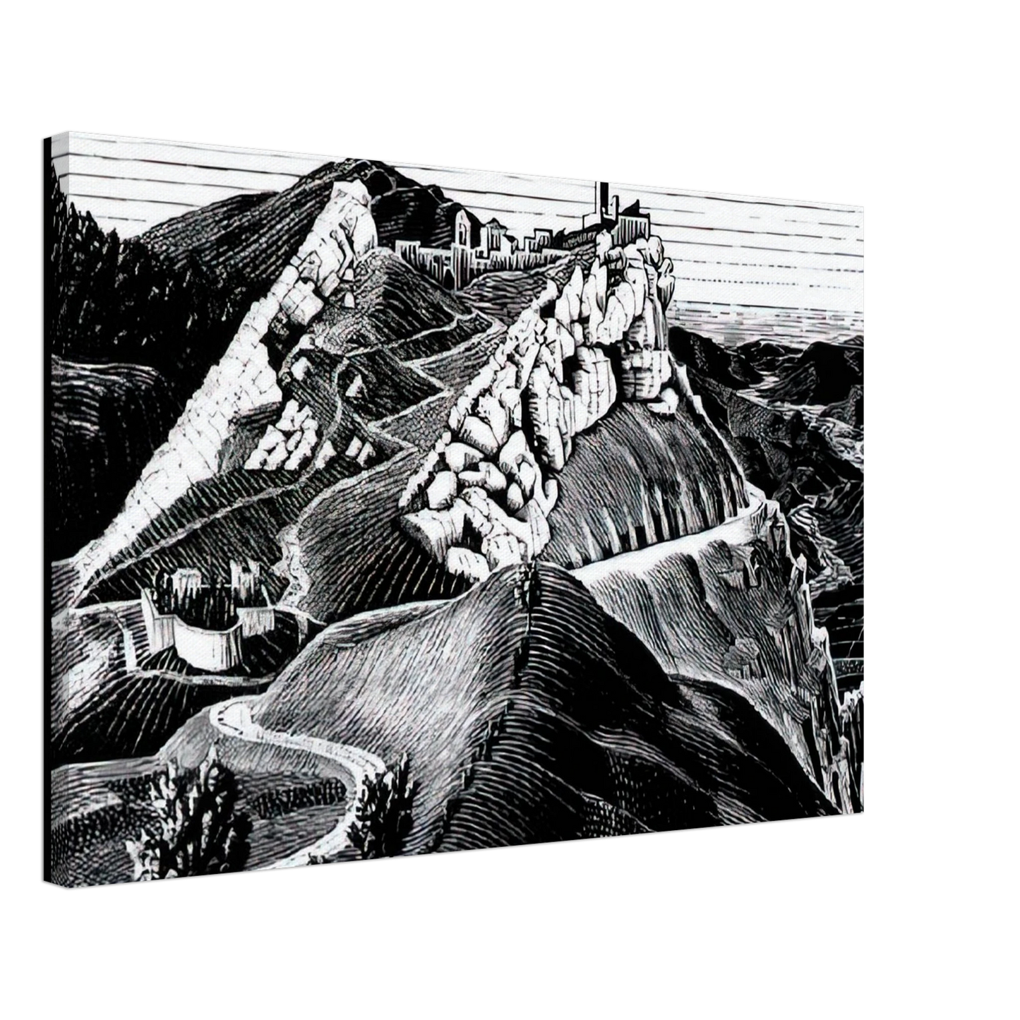 MC Escher - ESCHER (16) Canvas - 70x100 cm / 28x40 inches-canvas