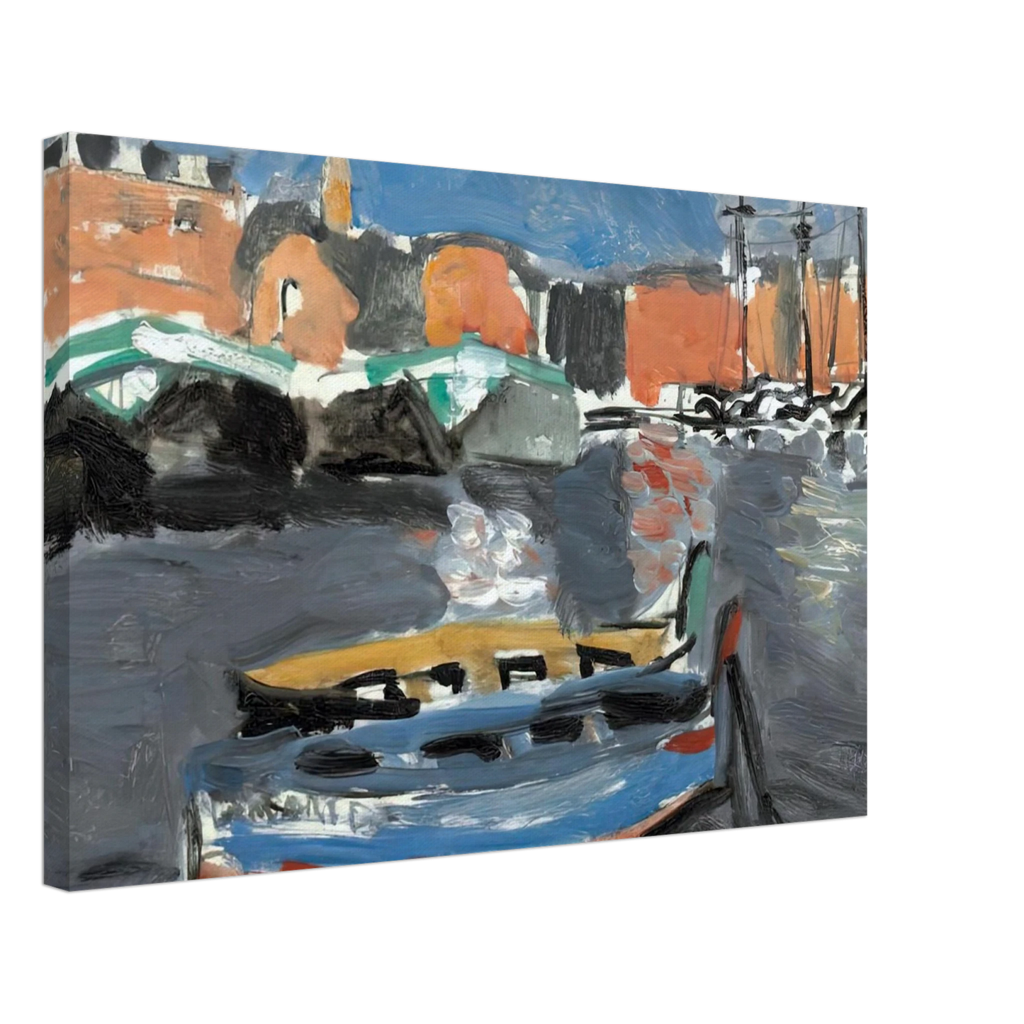 Henri Matisse - PORT DE MARSEILLE 1917 Canvas - 70x100 cm / 28x40 inches-canvas