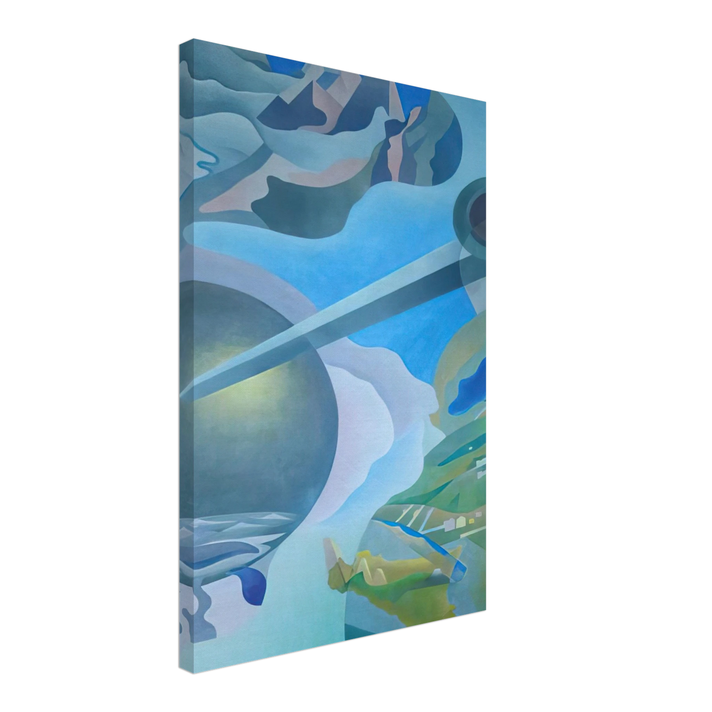 Benedetta Cappa - Synthesis of Aerial Communications - 1934 Canvas - 70x100 cm / 28x40 inches-canvas