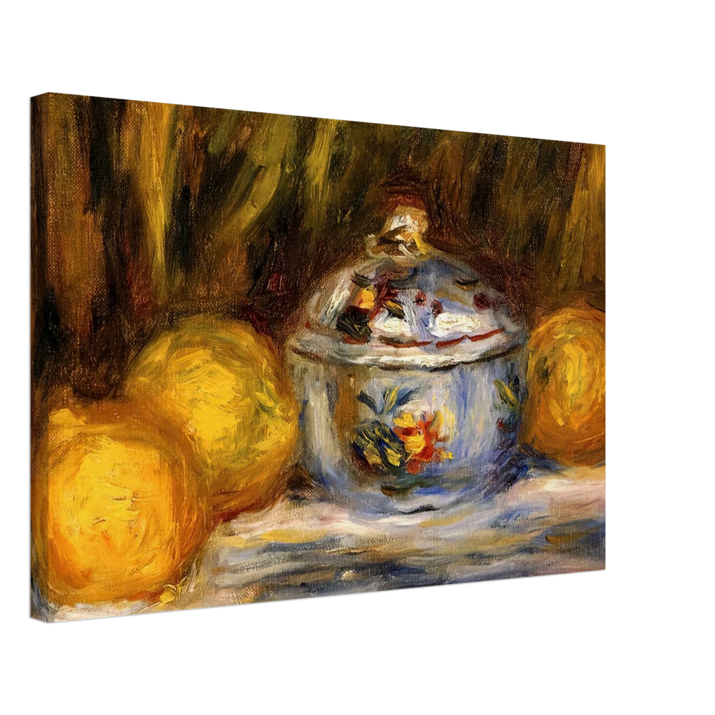 Pierre-Auguste Renoir - Sugar Bowl and Lemons Canvas - 40x60 cm / 16x24 inches-canvas