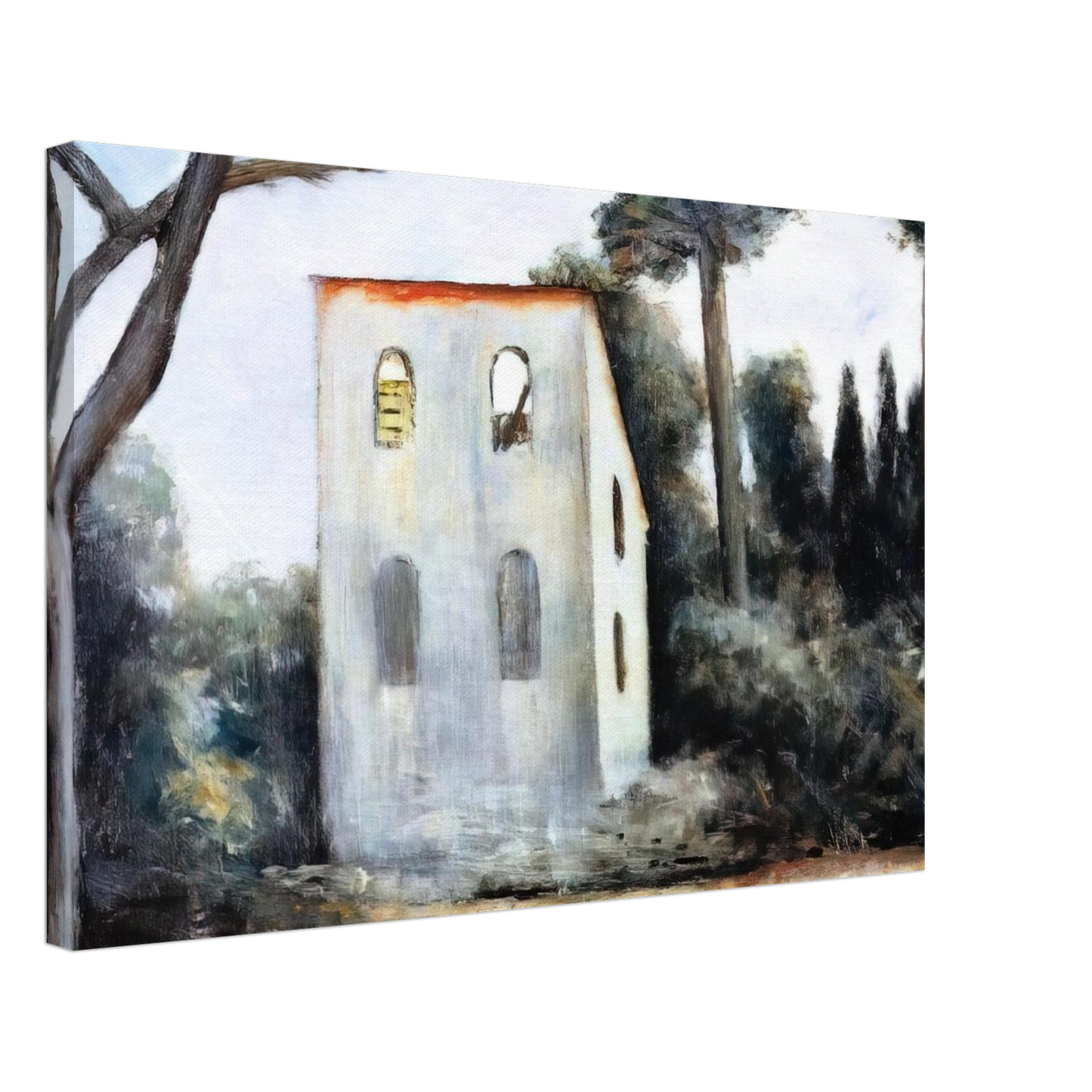 Carlo Carra - LA CASA ABBANDONATA 1930 Canvas - 70x100 cm / 28x40 inches-canvas