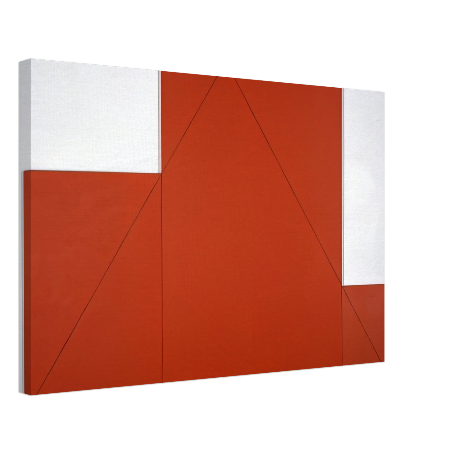 Robert Mangold - A TRIANGLE WITHIN THREE RECTANGLES 1977 Canvas - 70x100 cm / 28x40 inches-canvas