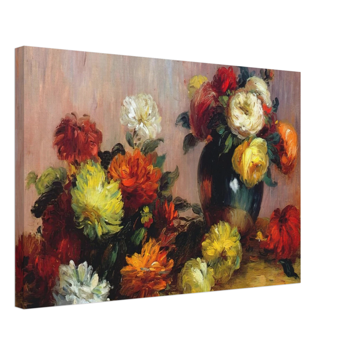Pierre-Auguste Renoir - Bouquets of Flowers Canvas - 70x100 cm / 28x40 inches-canvas