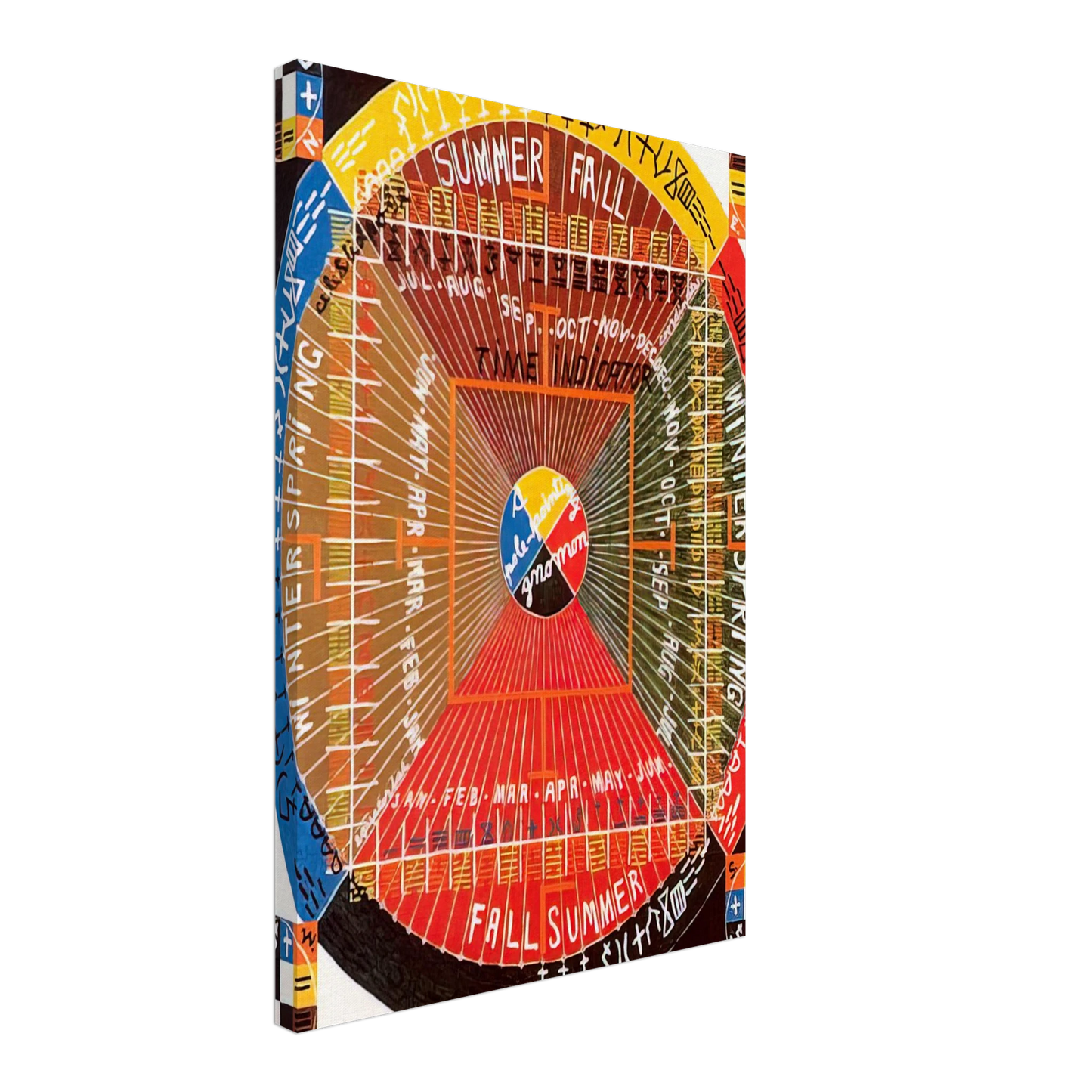 Alfred Jensen - The Sun Rises Twice, Per 3, Per 4 - 1973 Canvas - 40x60 cm / 16x24 inches-canvas