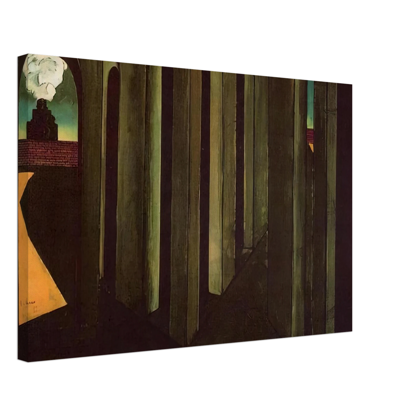 Giorgio de Chirico - THE ANXIOUS JOURNEY 1913 Canvas - 40x60 cm / 16x24 inches-canvas