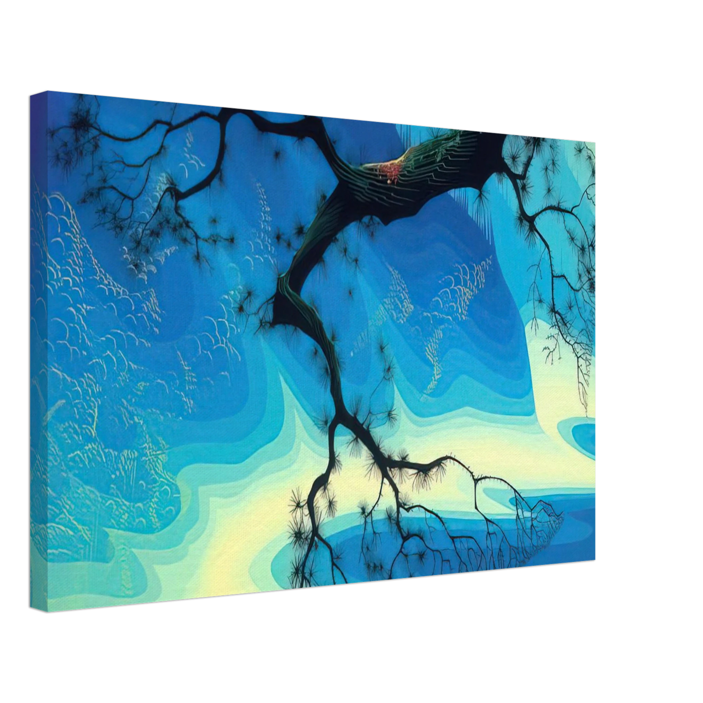 Eyvind Earle - Ocean Mist Canvas - 40x60 cm / 16x24 inches-canvas