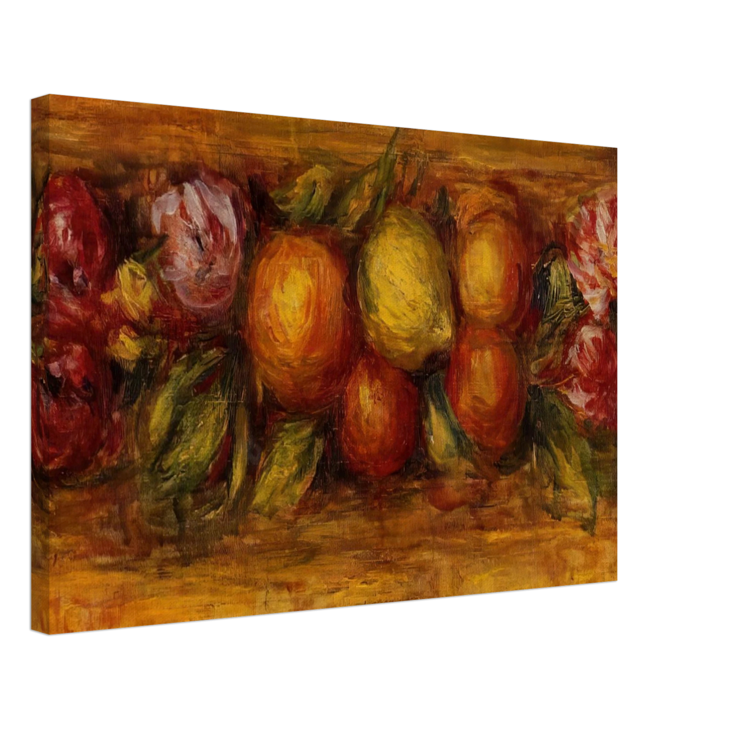 Pierre-Auguste Renoir - Garland of Fruit and Flowers Canvas - 70x100 cm / 28x40 inches-canvas