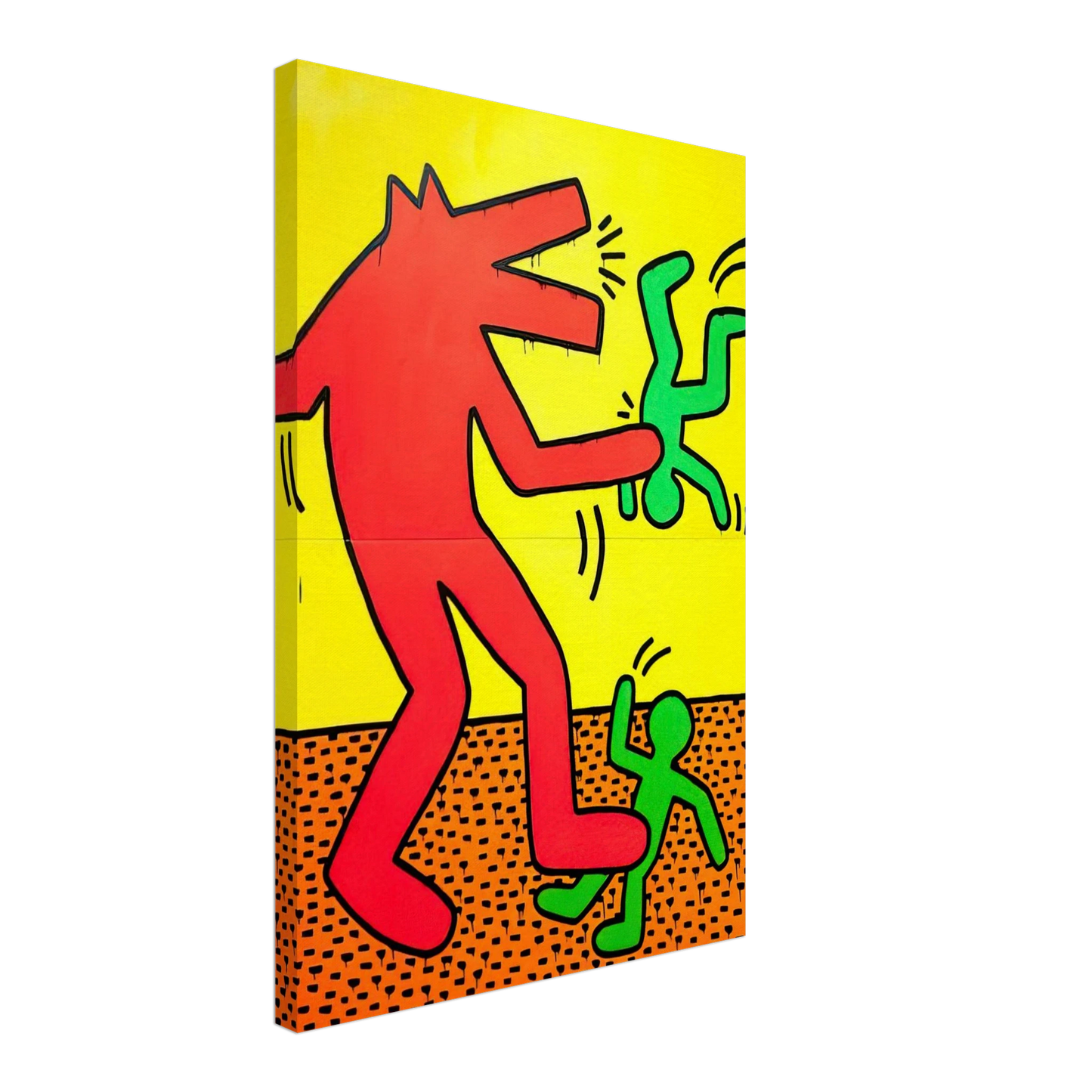 Keith Haring - UNTITLED 1982 1 Canvas - 70x100 cm / 28x40 inches-canvas