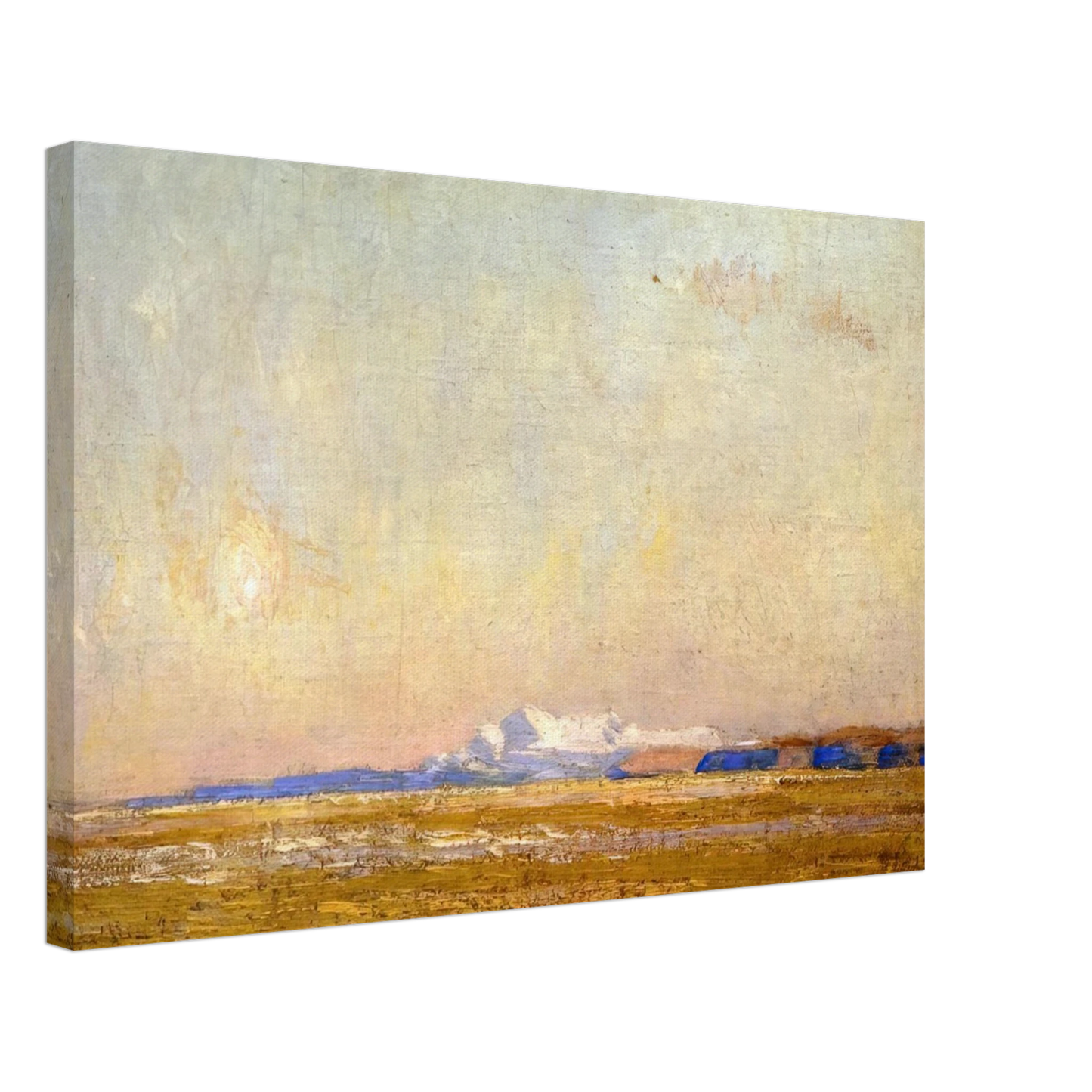 Childe Hassam - Moonrise at Sunset, Harney Desert Canvas - 70x100 cm / 28x40 inches-canvas