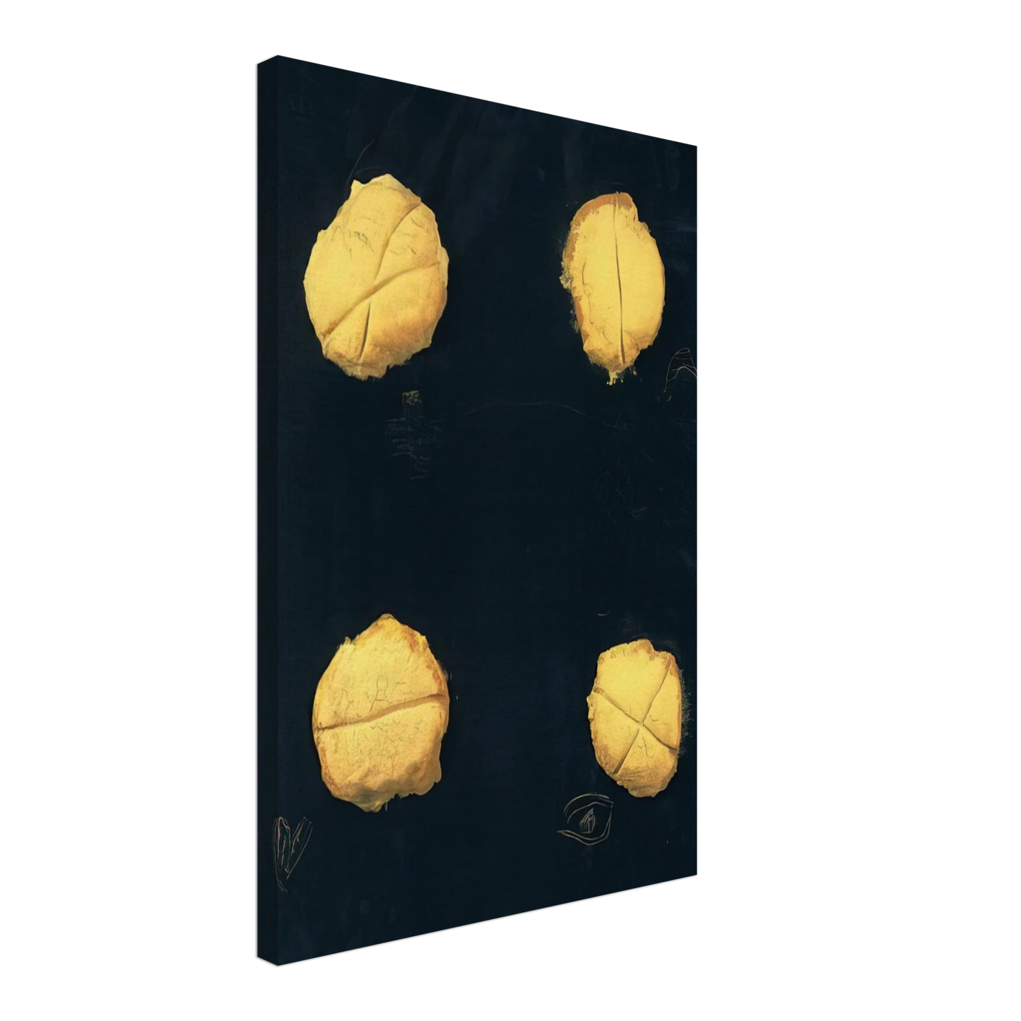 Antoni Tapies - FOUR 1992 Canvas - 40x60 cm / 16x24 inches-canvas