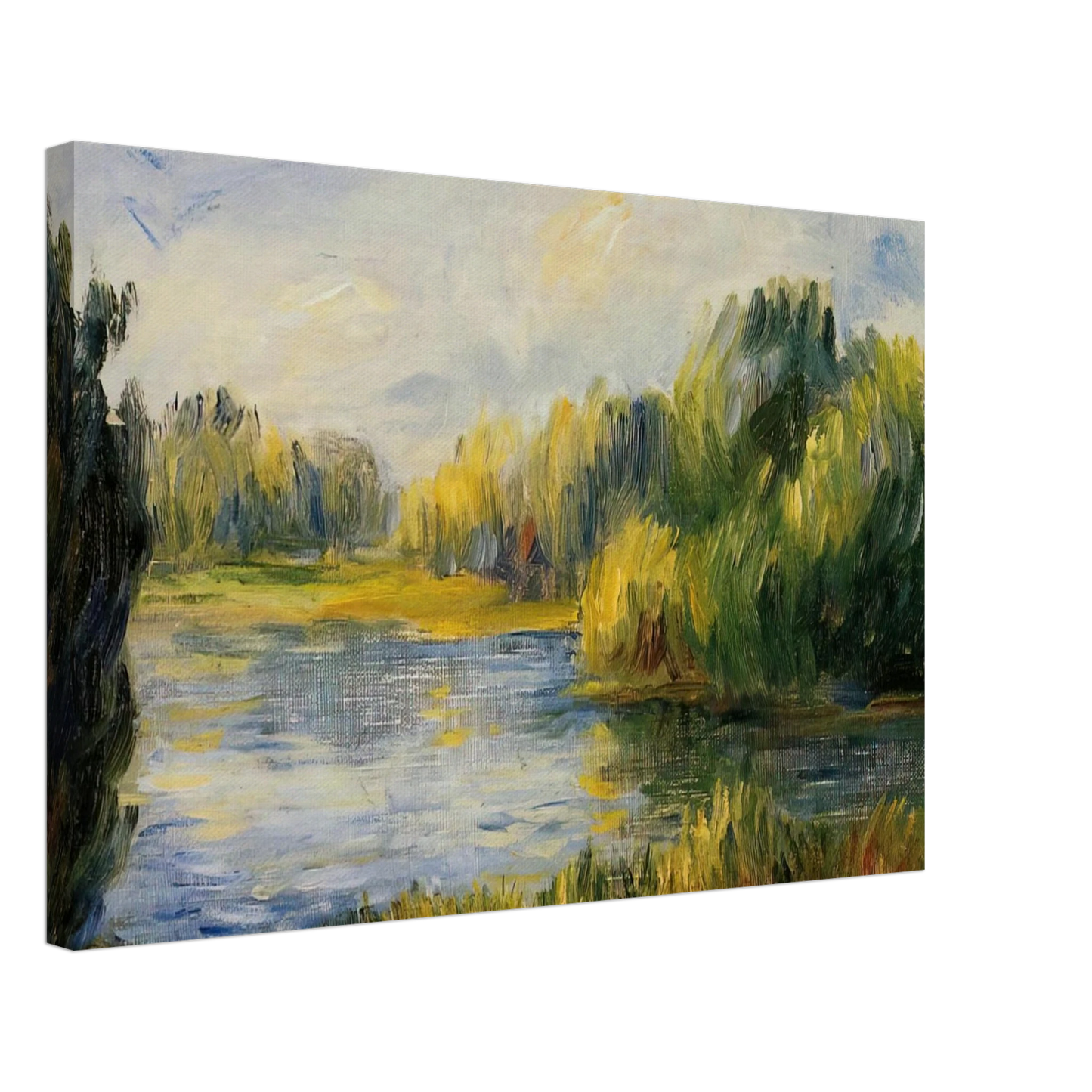 Pierre-Auguste Renoir - The Banks of the River Canvas - 70x100 cm / 28x40 inches-canvas