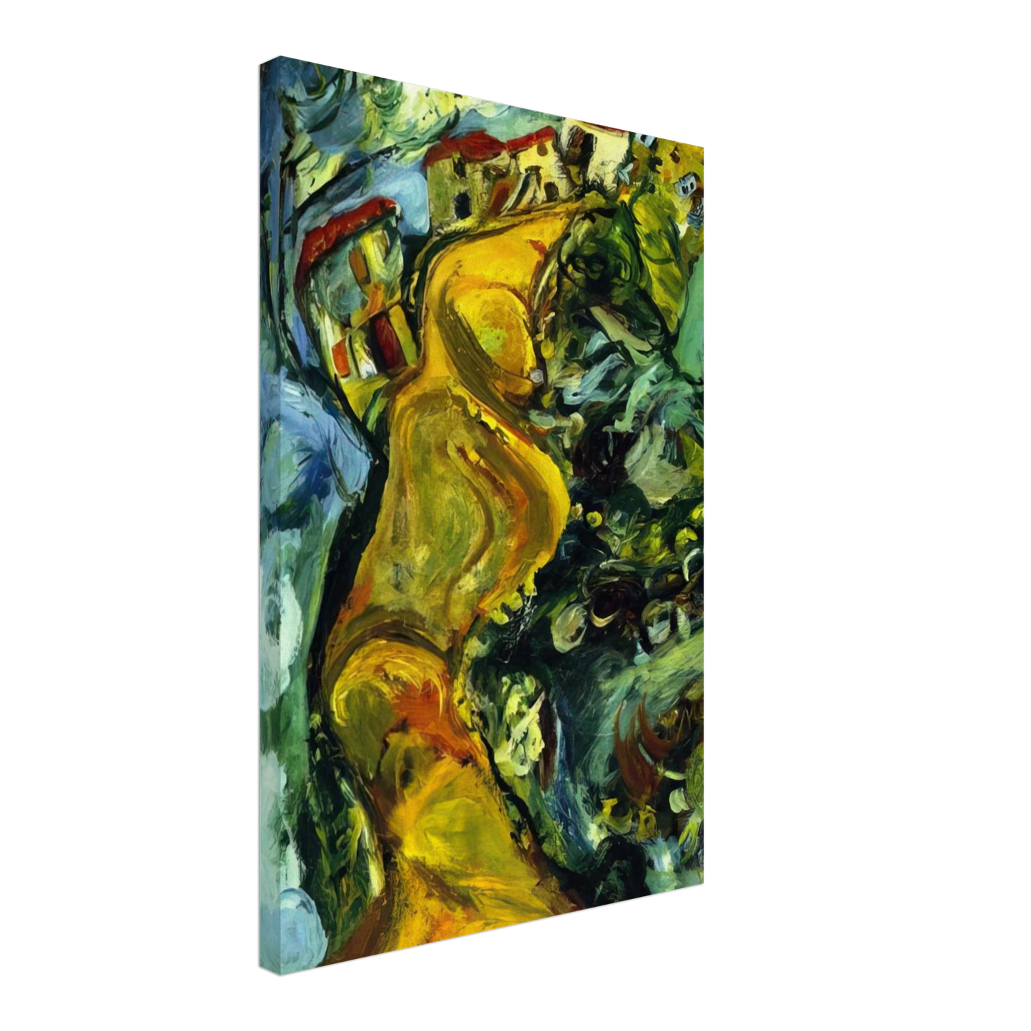 Chaim Soutine - STREET AT CAGNES 1923 Canvas - 40x60 cm / 16x24 inches-canvas