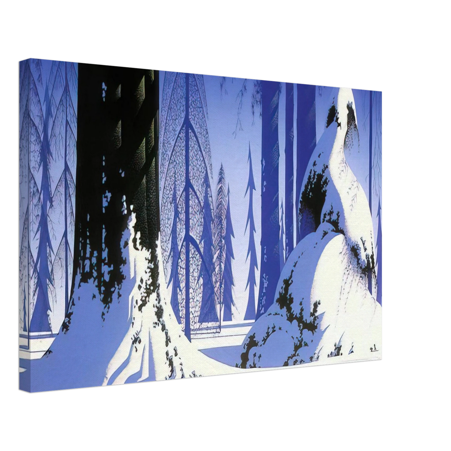 Eyvind Earle - Winter Canvas - 40x60 cm / 16x24 inches-canvas
