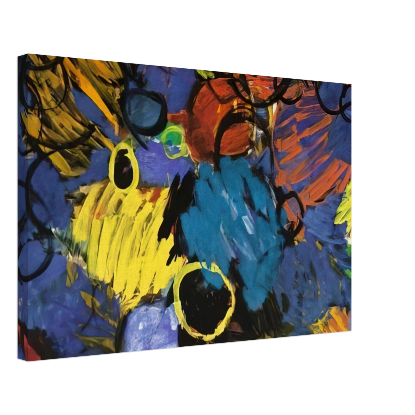 Ernst Wilhelm Nay - Motion - 1962 Canvas - 70x100 cm / 28x40 inches-canvas