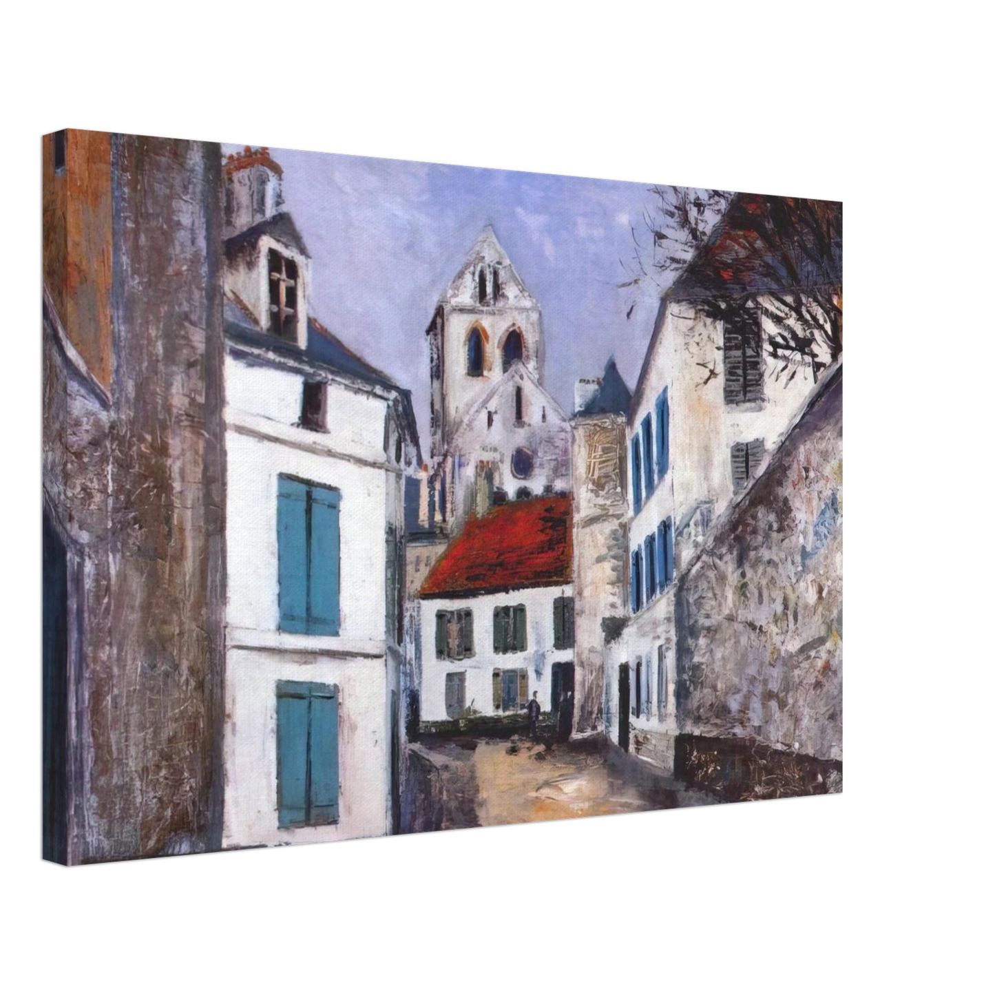 Maurice Utrillo - VILLAGE STREET Canvas - 70x100 cm / 28x40 inches-canvas