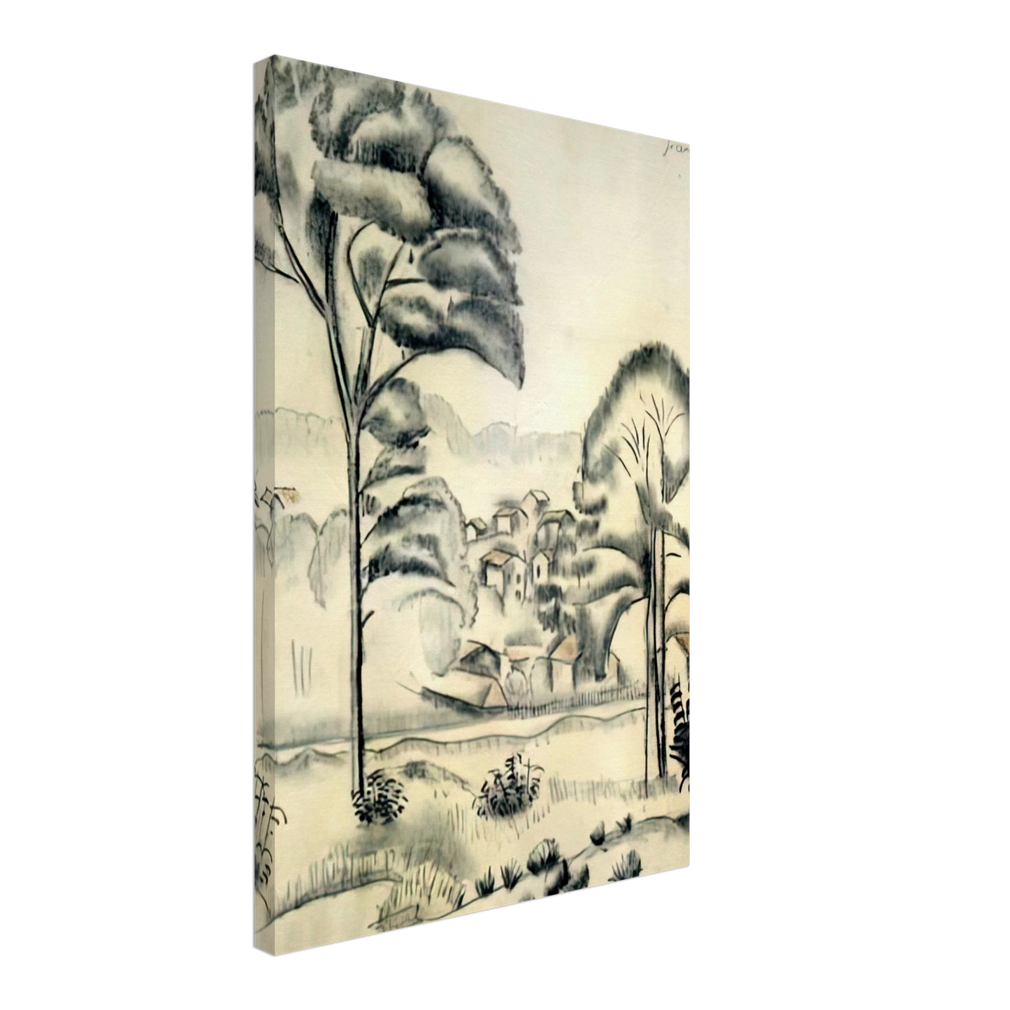 Jean Dubuffet - LANDSCAPE OF ALGERIA Canvas - 40x60 cm / 16x24 inches-canvas