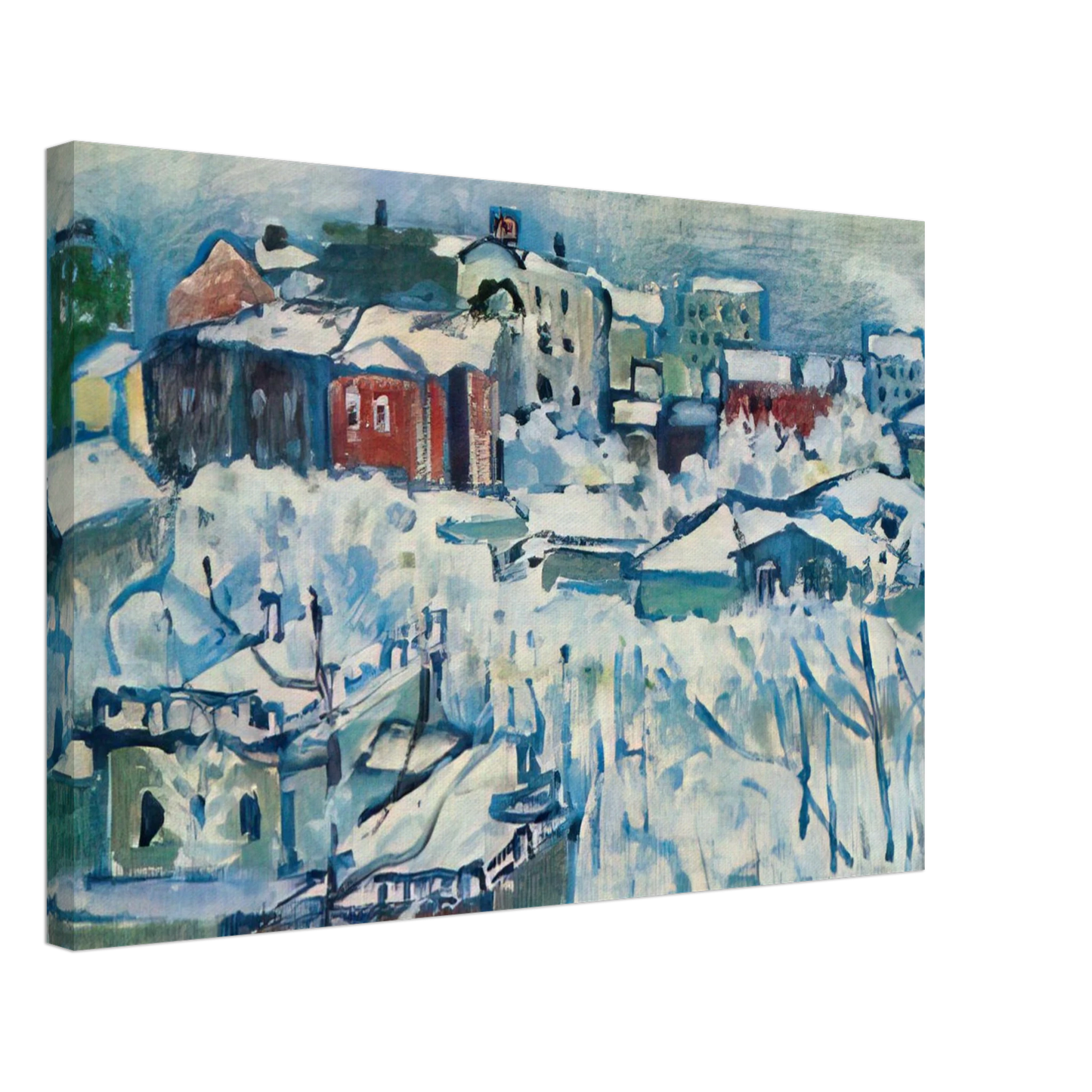 Wassily Kandinsky - MOSCOW SMOLENSKY BOULEVARD STUDY 1916 Canvas - 40x60 cm / 16x24 inches-canvas