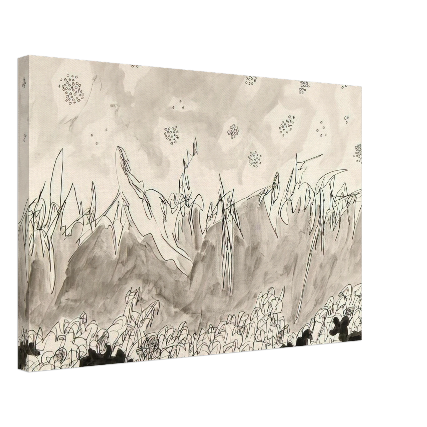 Gene Davis - Seascape - 1952 Canvas - 40x60 cm / 16x24 inches-canvas