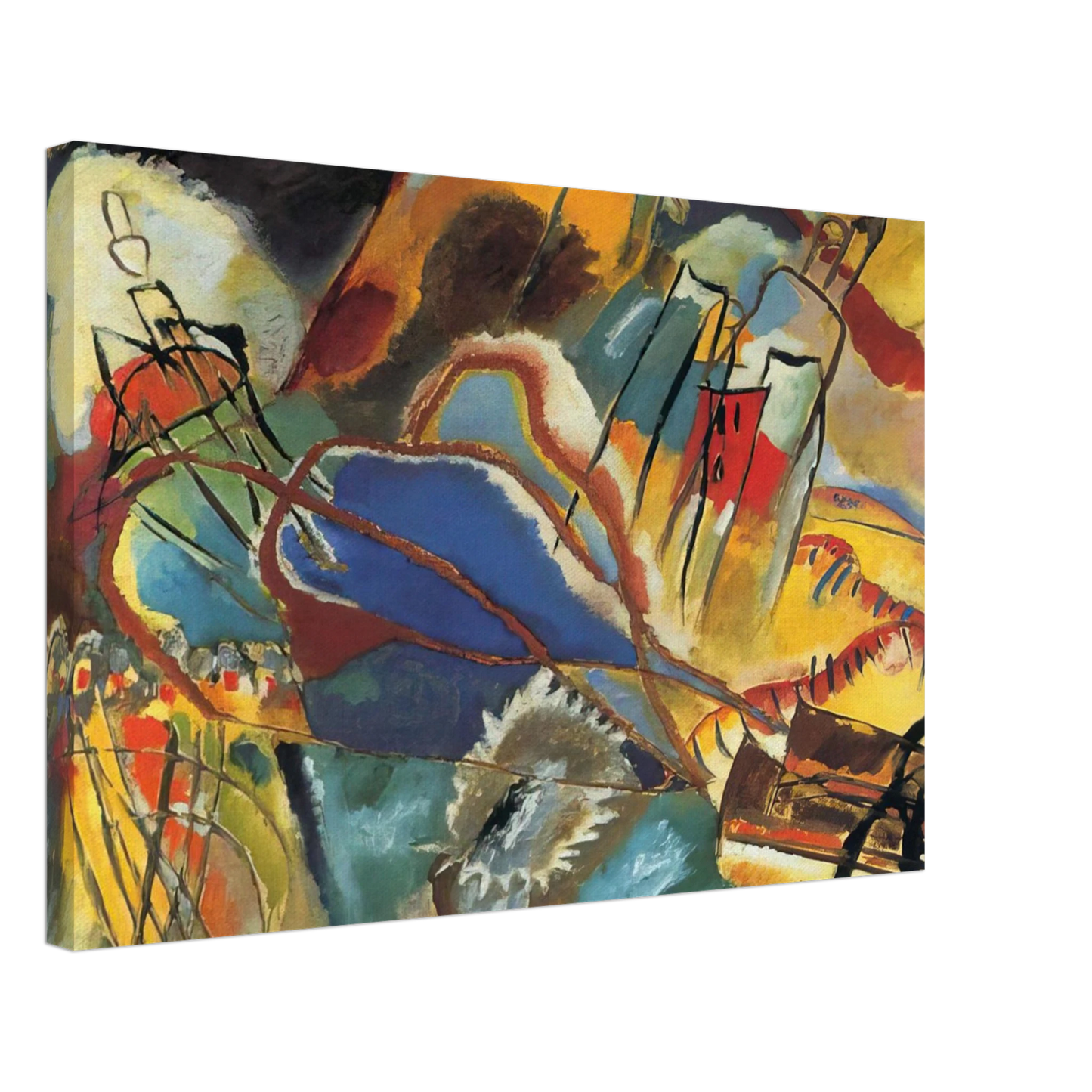 Wassily Kandinsky - IMPROVISATION 30 CANNONS 1913 Canvas - 70x100 cm / 28x40 inches-canvas