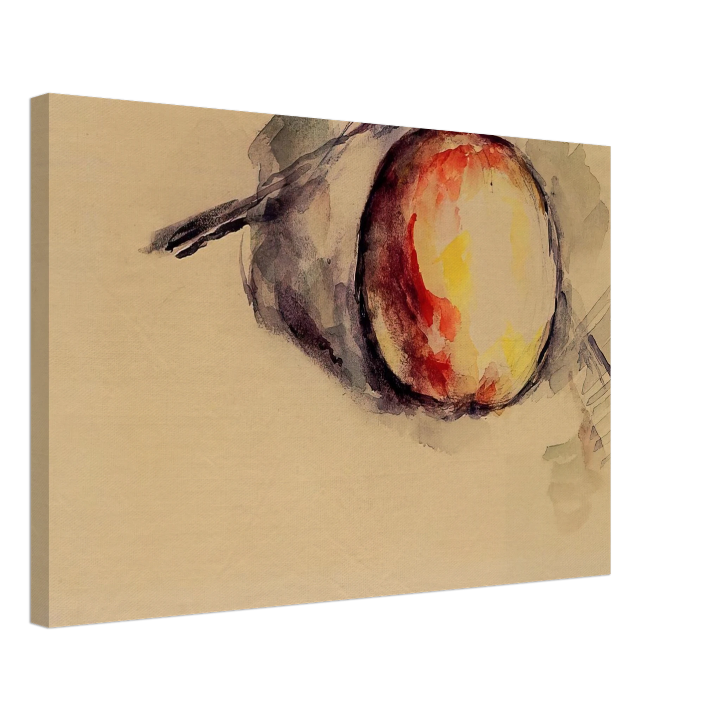 Paul Cezanne - Study of an Apple Canvas - 40x60 cm / 16x24 inches-canvas
