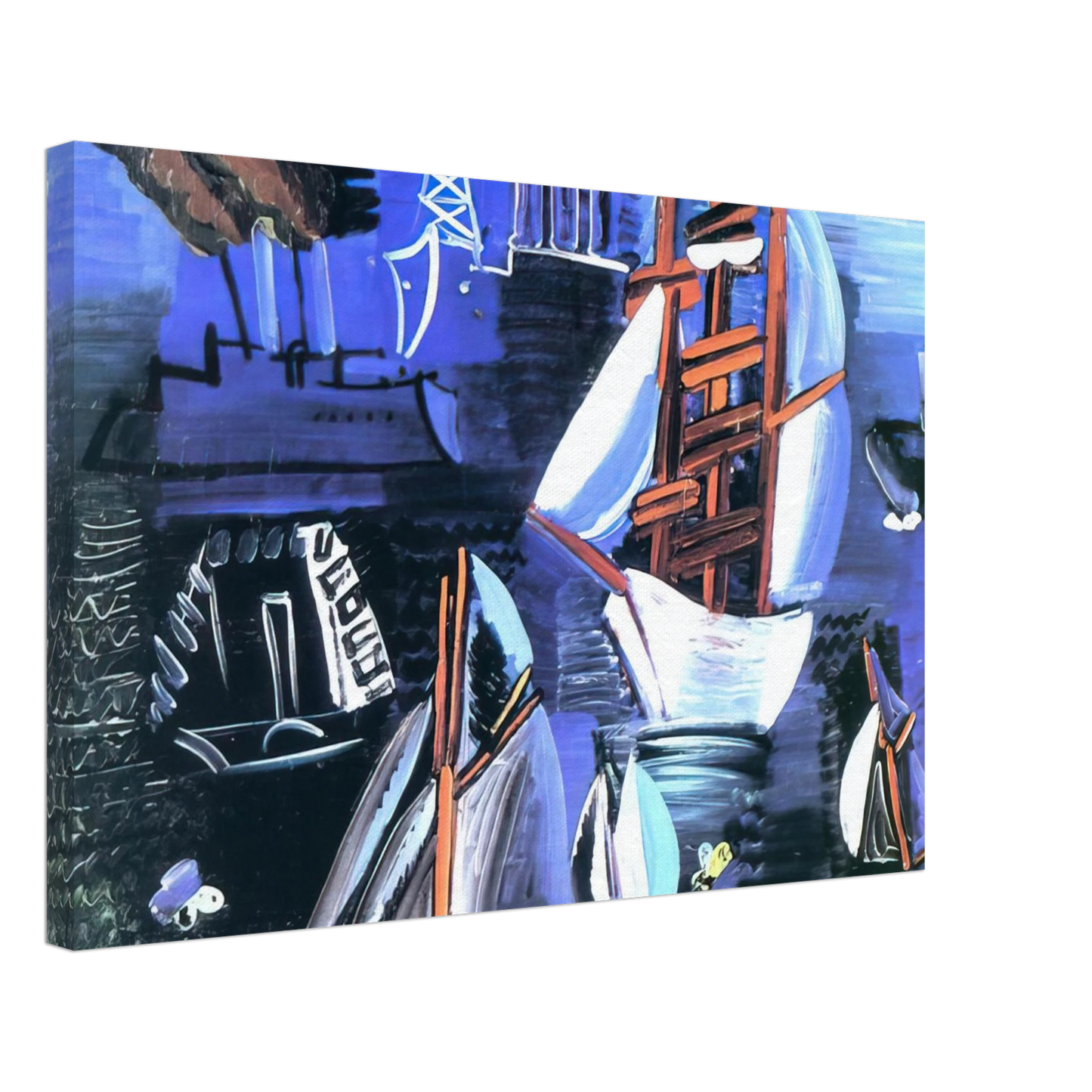 Raoul Dufy - BOATS IN LE HAVRE 1926 Canvas - 70x100 cm / 28x40 inches-canvas