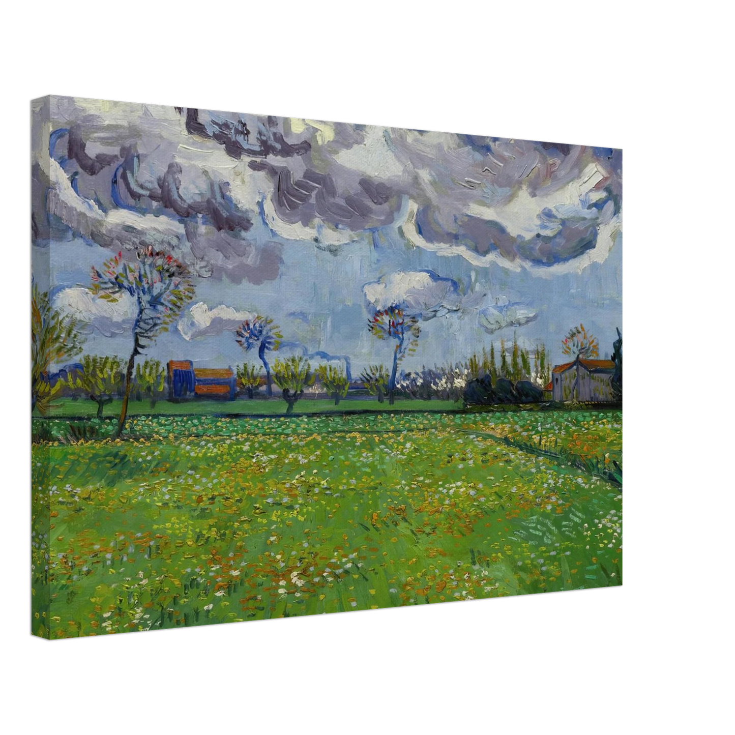 Vincent van Gogh - Landscape under a Stormy Sky Canvas - 70x100 cm / 28x40 inches-canvas