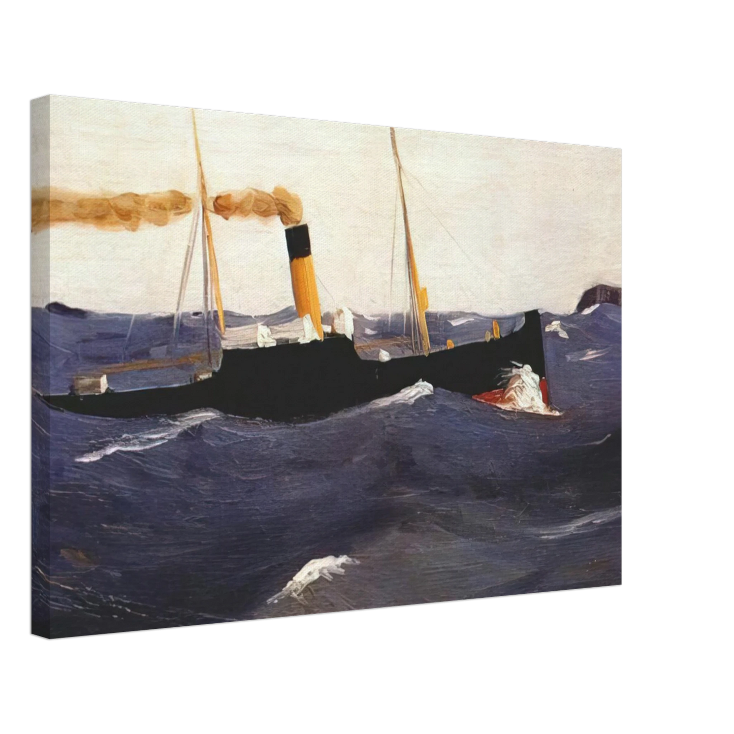Edward Hopper - Tramp Steamer Canvas - 40x60 cm / 16x24 inches-canvas