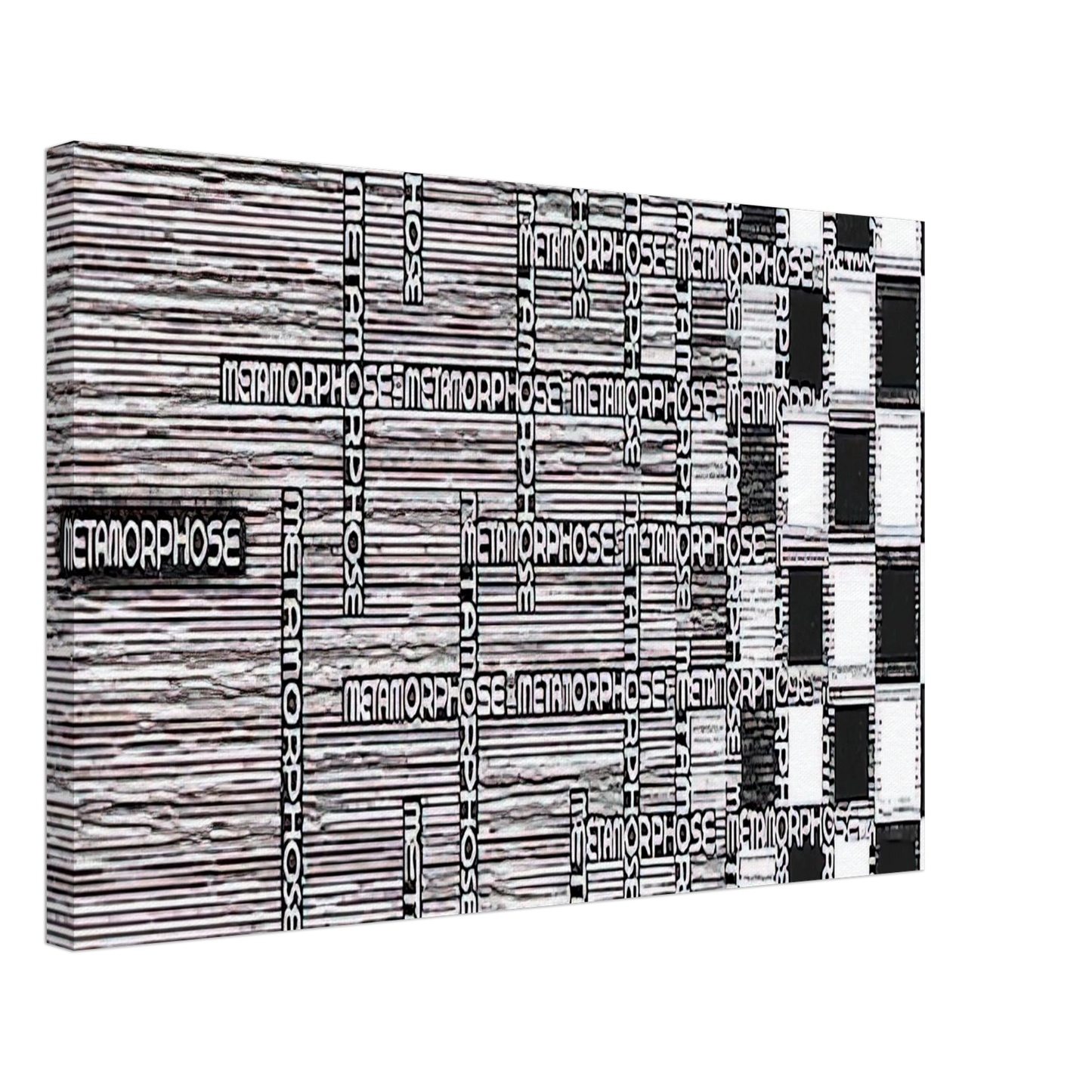 MC Escher - METAMORPHOSIS II EXCERPT 1 Canvas - 40x60 cm / 16x24 inches-canvas