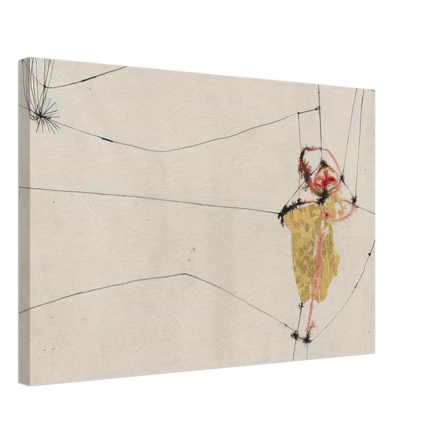 Alberto Burri - Cover for 17 variazioni su temi proposti per una pura ideologia fonetica - 1955 Canvas - 70x100 cm / 28x40 inches-canvas