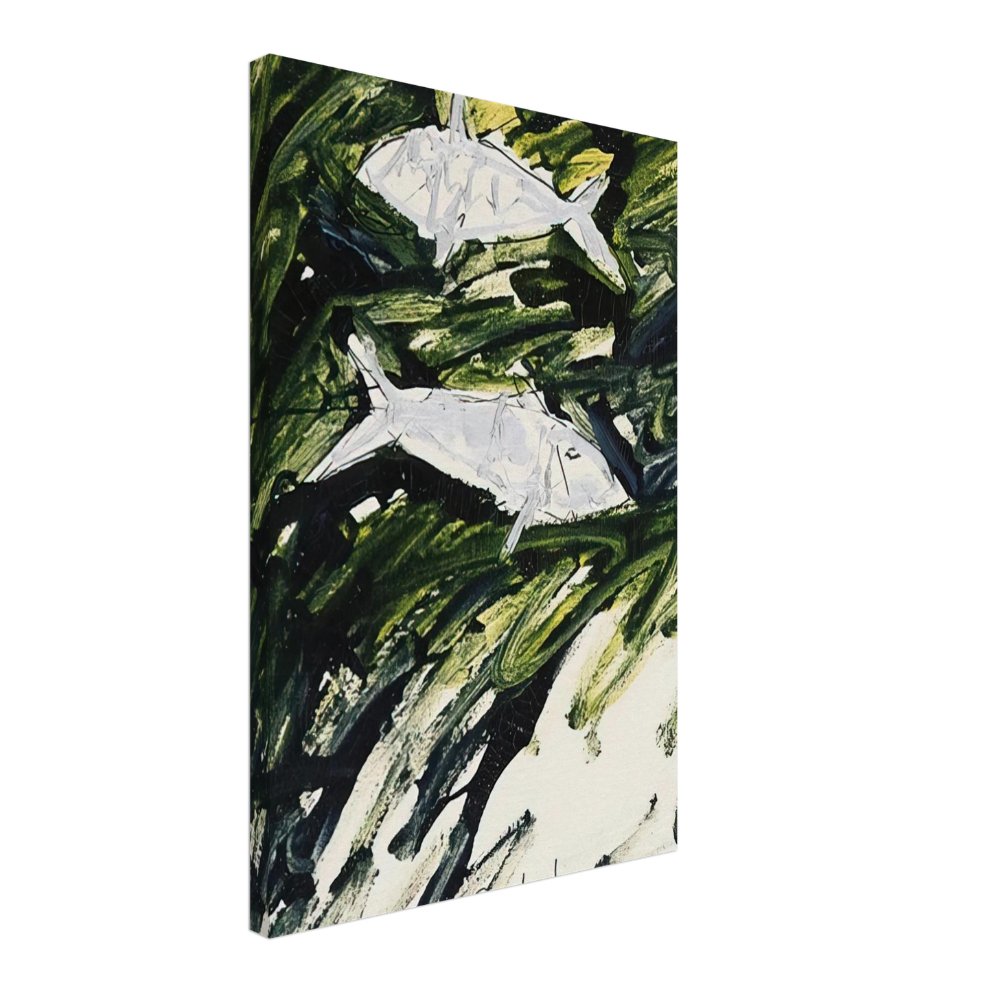 Mario Schifano - Pesci - 1982 Canvas - 70x100 cm / 28x40 inches-canvas