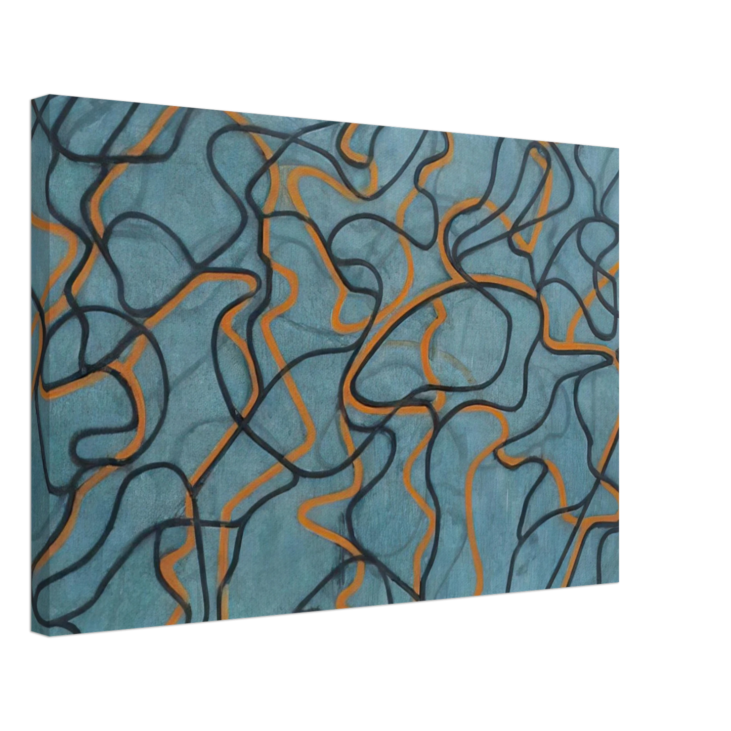 Brice Marden - Letter About Rocks #3, Blue Ground - 2010 Canvas - 40x60 cm / 16x24 inches-canvas