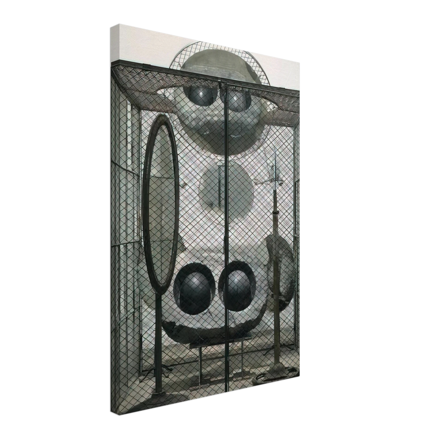 Louise Bourgeois - CELL EYES AND MIRRORS 1993 Canvas - 70x100 cm / 28x40 inches-canvas