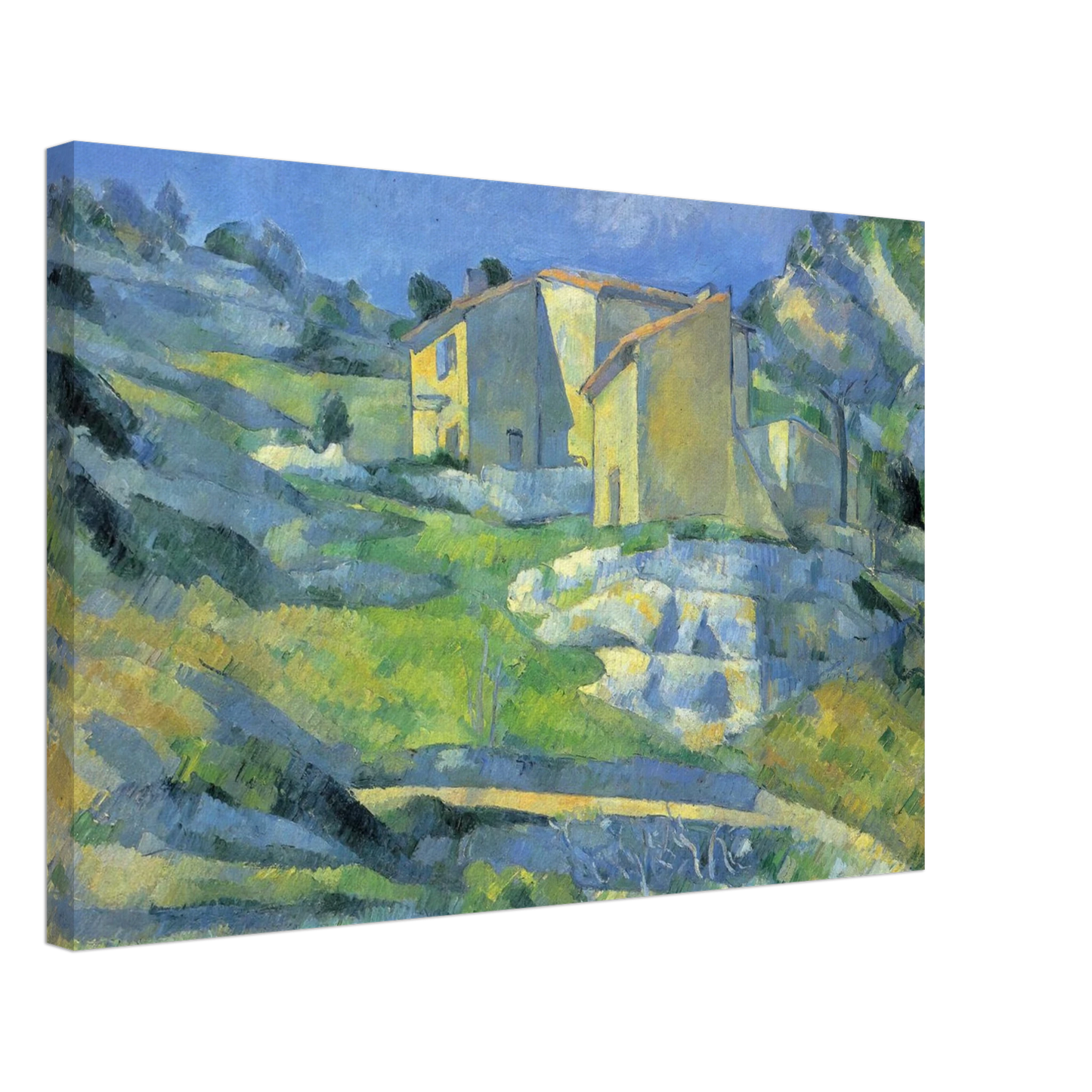 Paul Cezanne - Houses at the L'Estaque Canvas - 40x60 cm / 16x24 inches-canvas