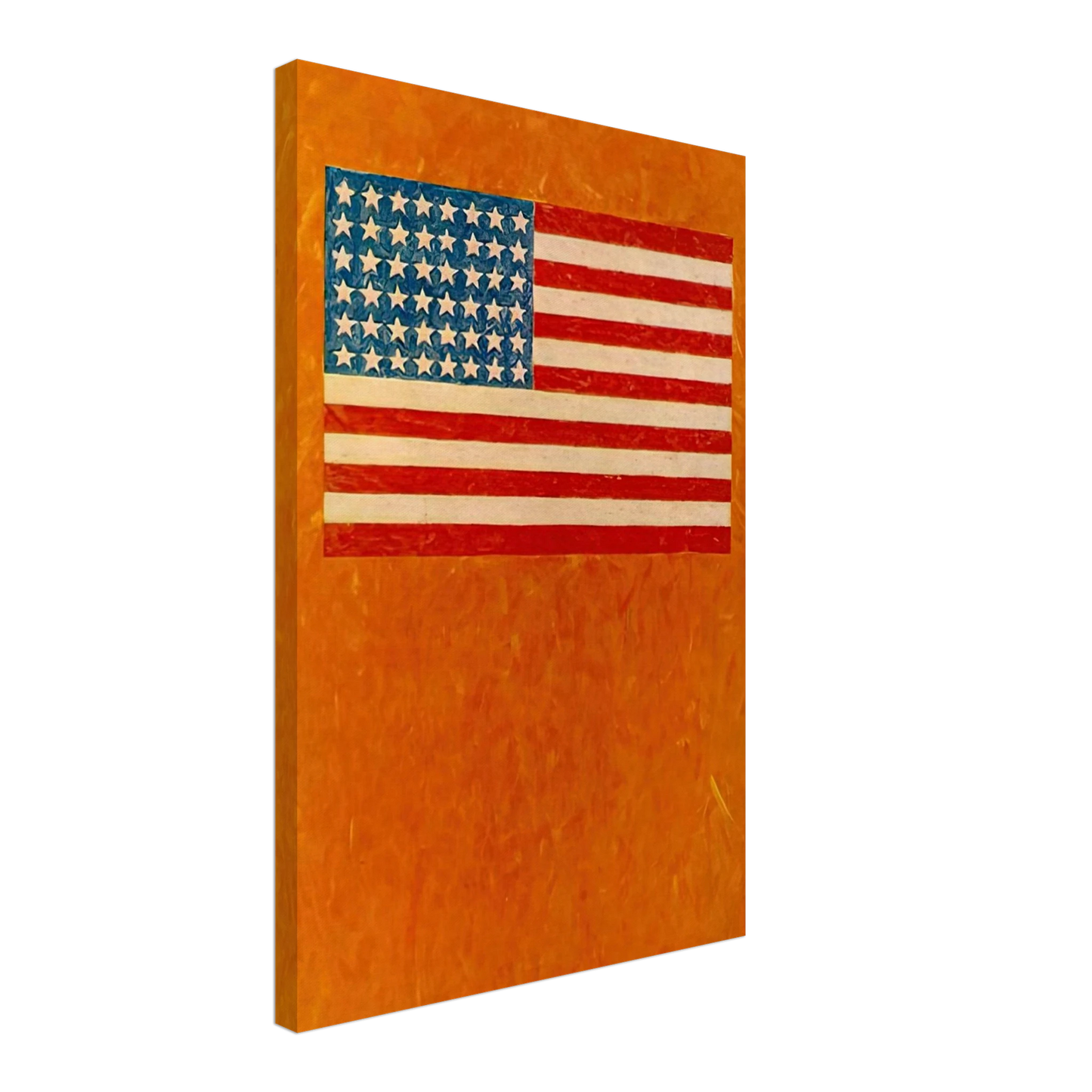 Jasper Johns - FLAG ON ORANGE FIELD 1957 Canvas - 70x100 cm / 28x40 inches-canvas
