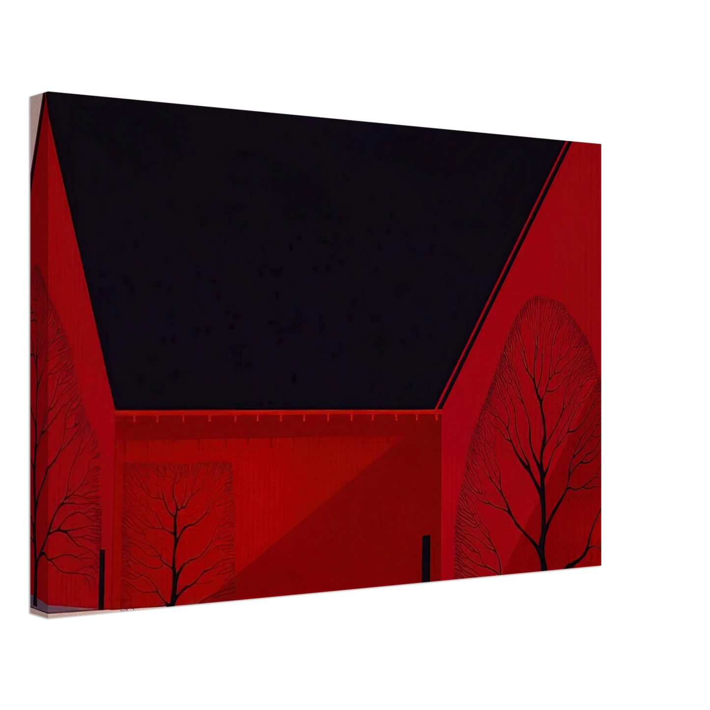 Eyvind Earle - Western Barns Canvas - 40x60 cm / 16x24 inches-canvas