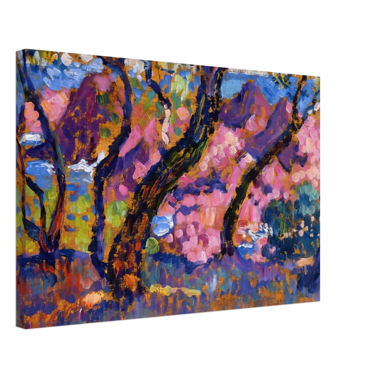 Theo van Rysselberghe - IN THE SHADE OF THE PINES STUDY 1905 Canvas - 40x60 cm / 16x24 inches-canvas